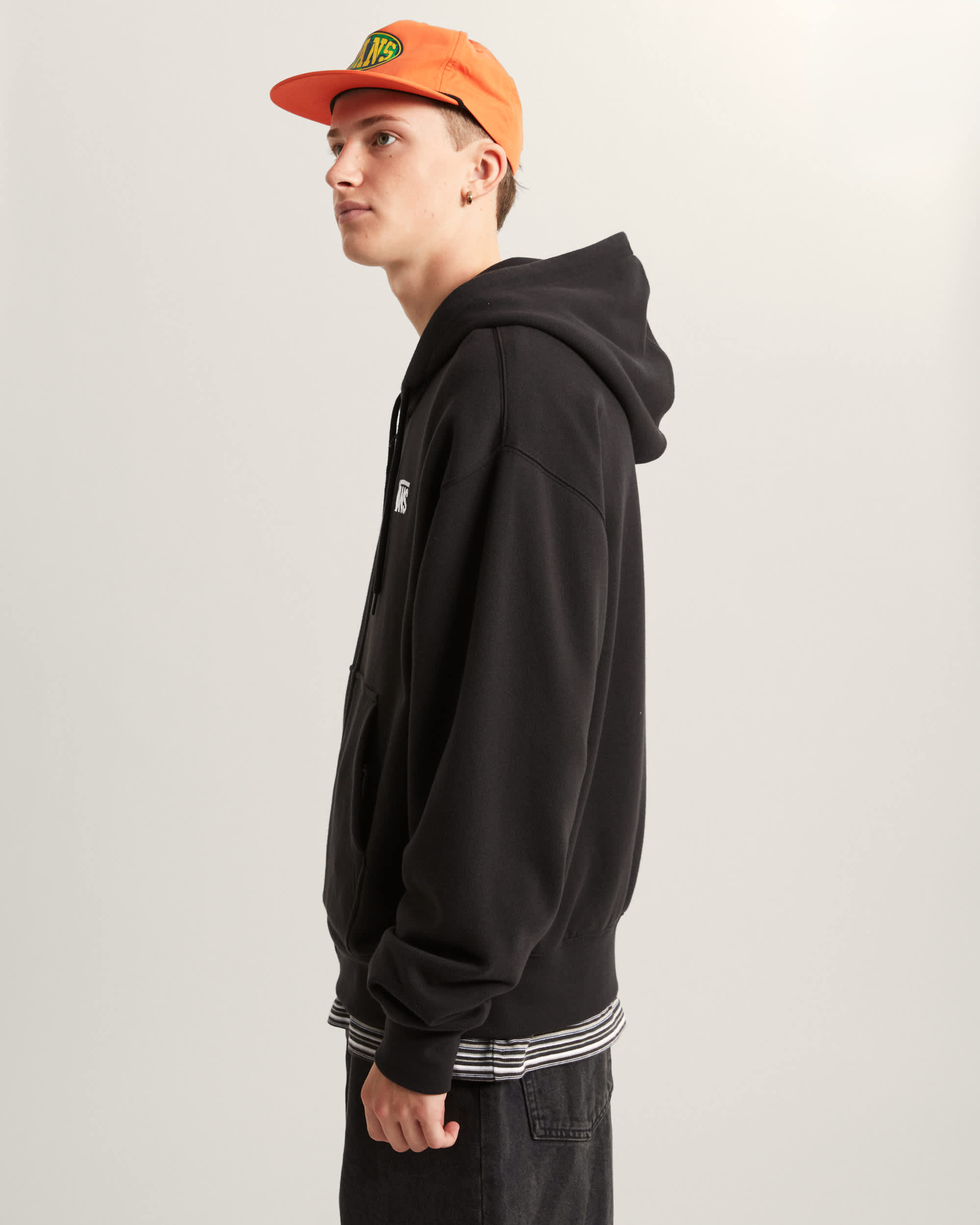 Bluza z kapturem Stretch Logo Zip Pullover VANS Czarny ALT4