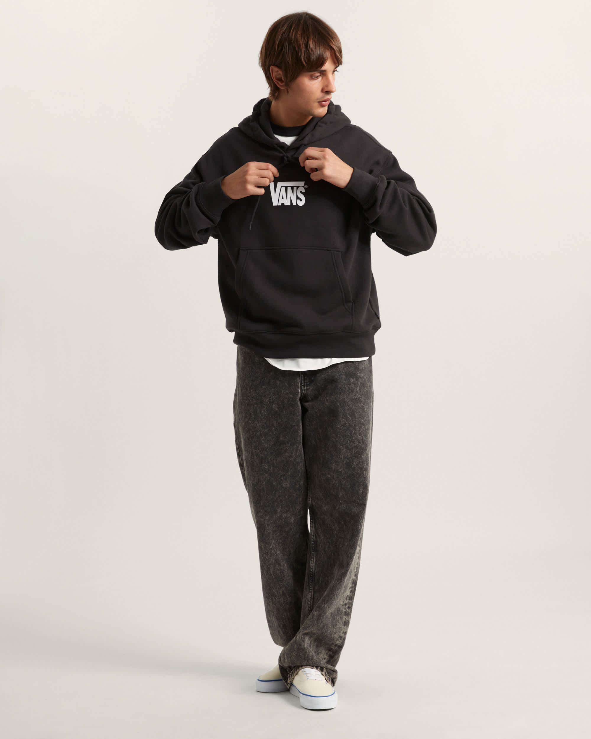 Bluza z kapturem Stretch Logo Pullover VANS Czarny ALT5