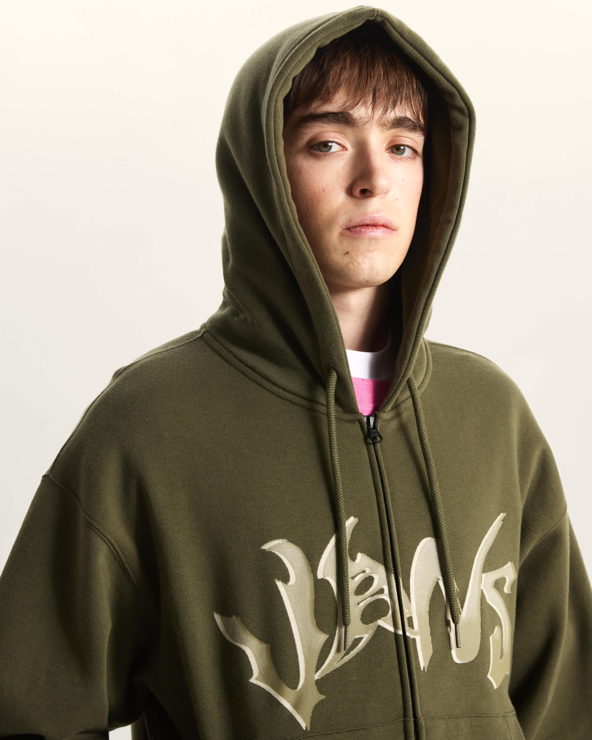 Sweat  capuche zipp Wild Circle VANS Vert ALT6