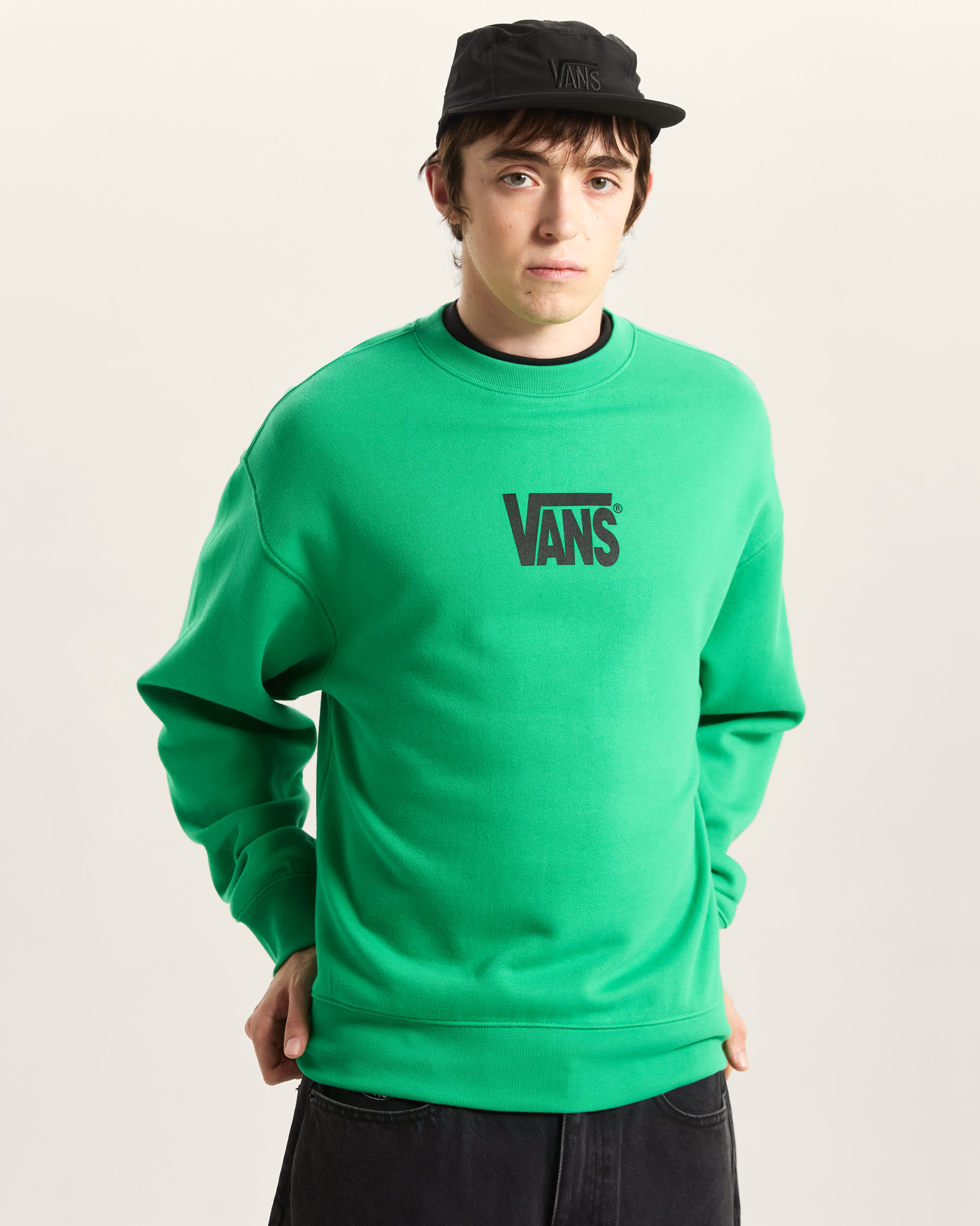 Sudadera elstica de cuello redondo con logotipo VANS Verde ALT2