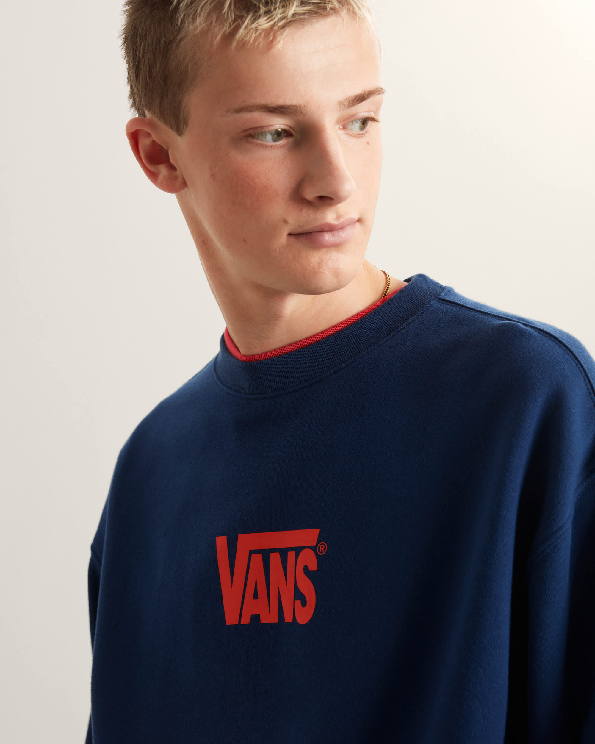 Stretch Logo Crew Sweatshirt VANS Blue ALT6