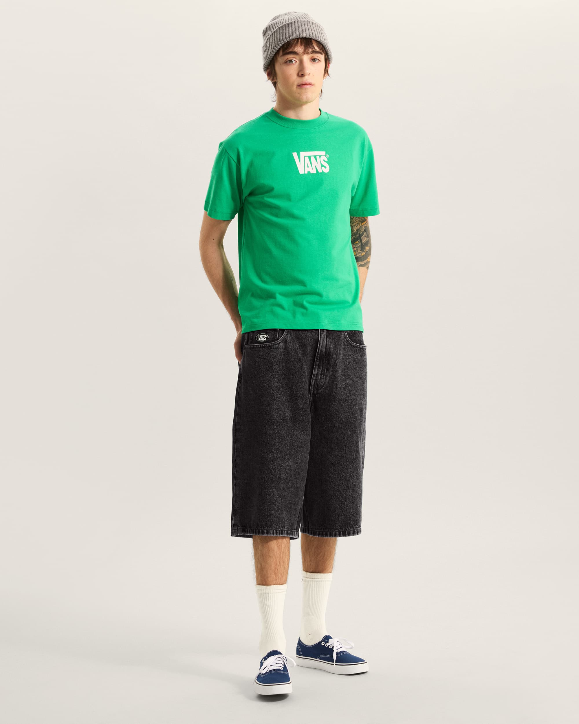 Stretch Logo SS Tee Vivid Verdant VANS Verde ALT4
