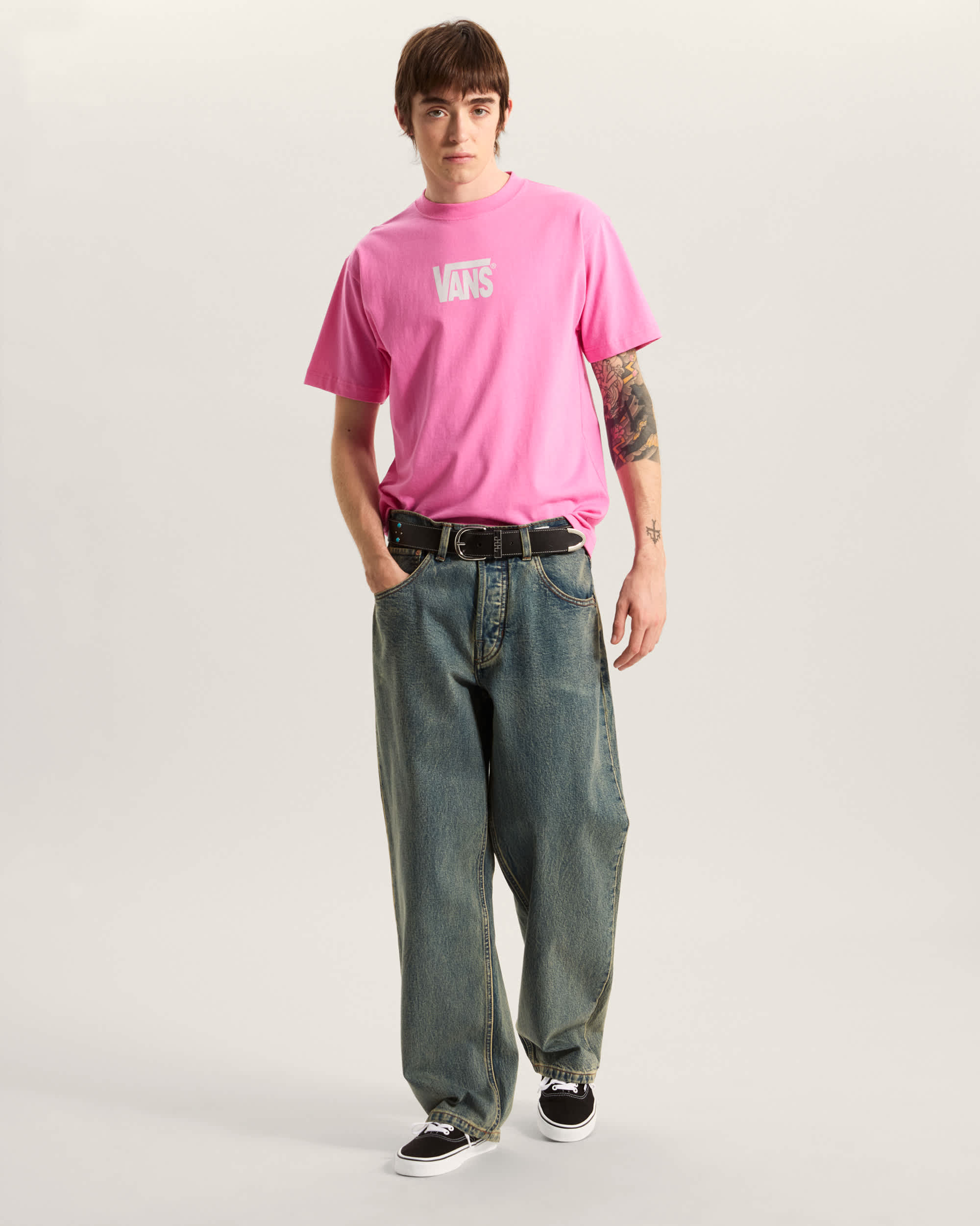 Stretch Logo Tee VANS Roze ALT4