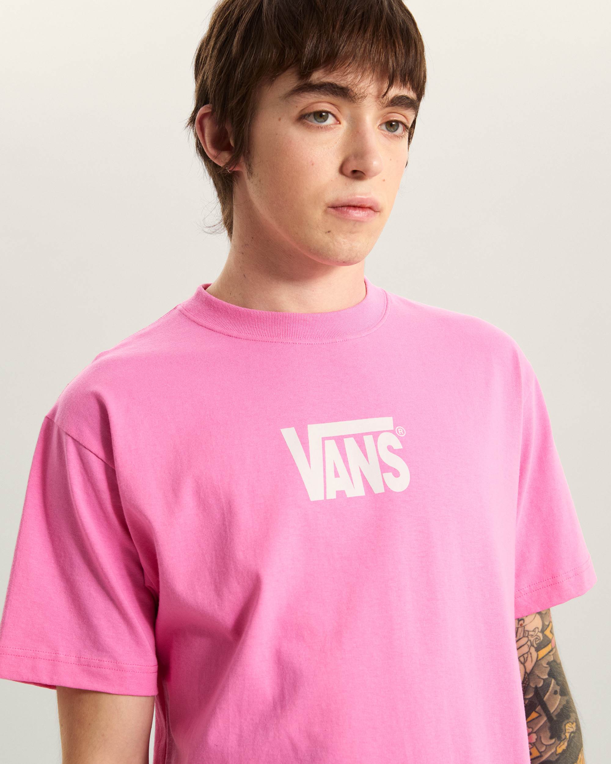 Stretch Logo TShirt VANS Pink ALT5
