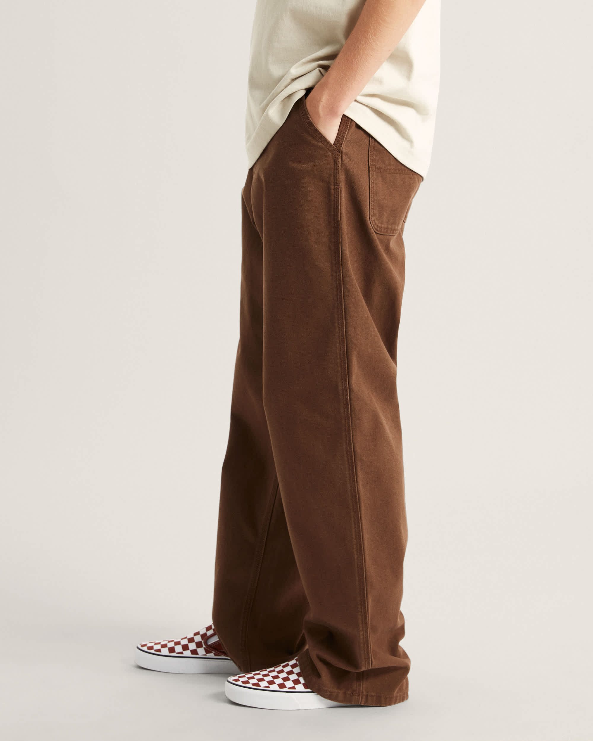 Drill Chore Loose Carpenter Trousers VANS Brown ALT4