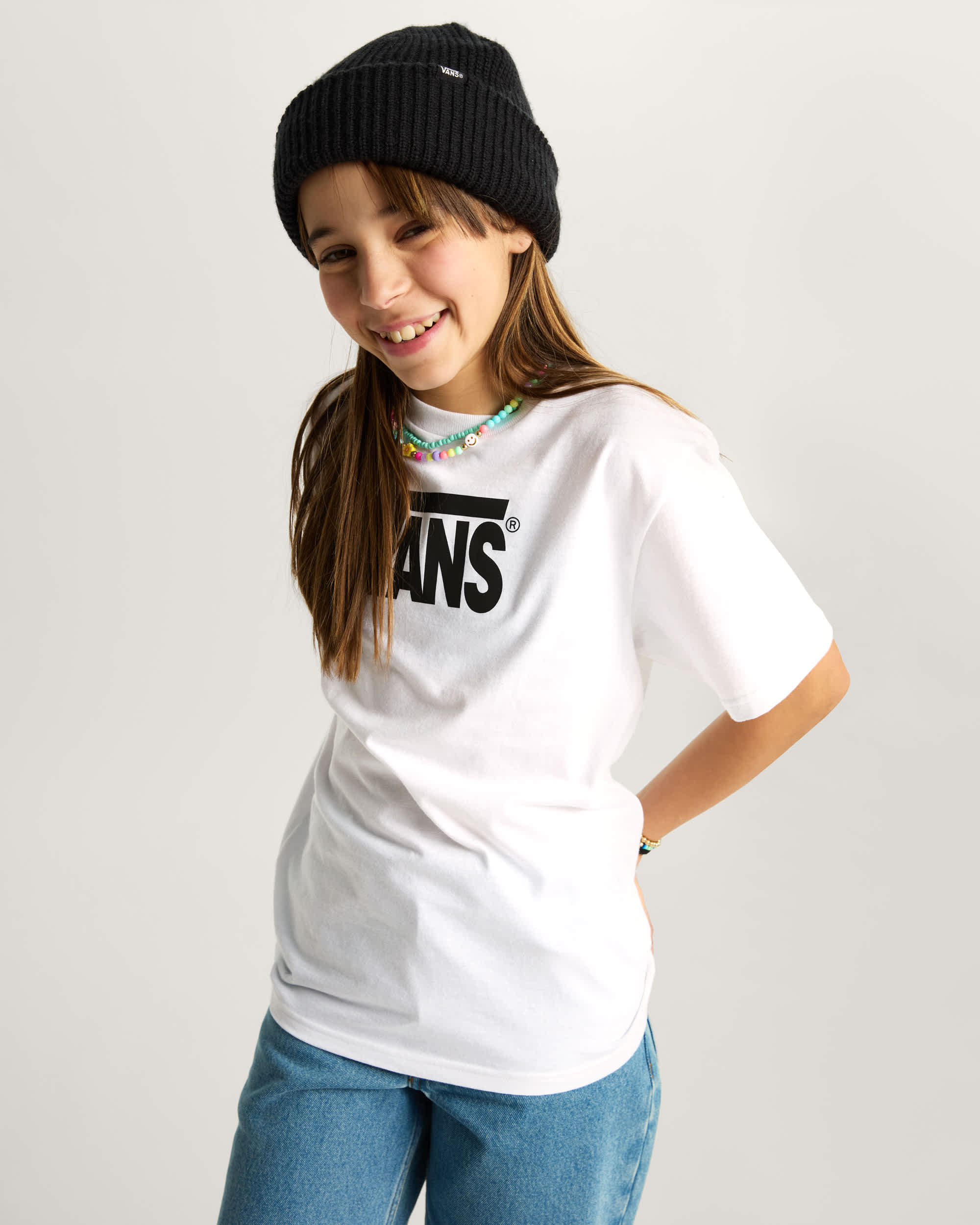 Kinder StretchTShirt mit Logo 814 Jahre VANS Wei ALT5