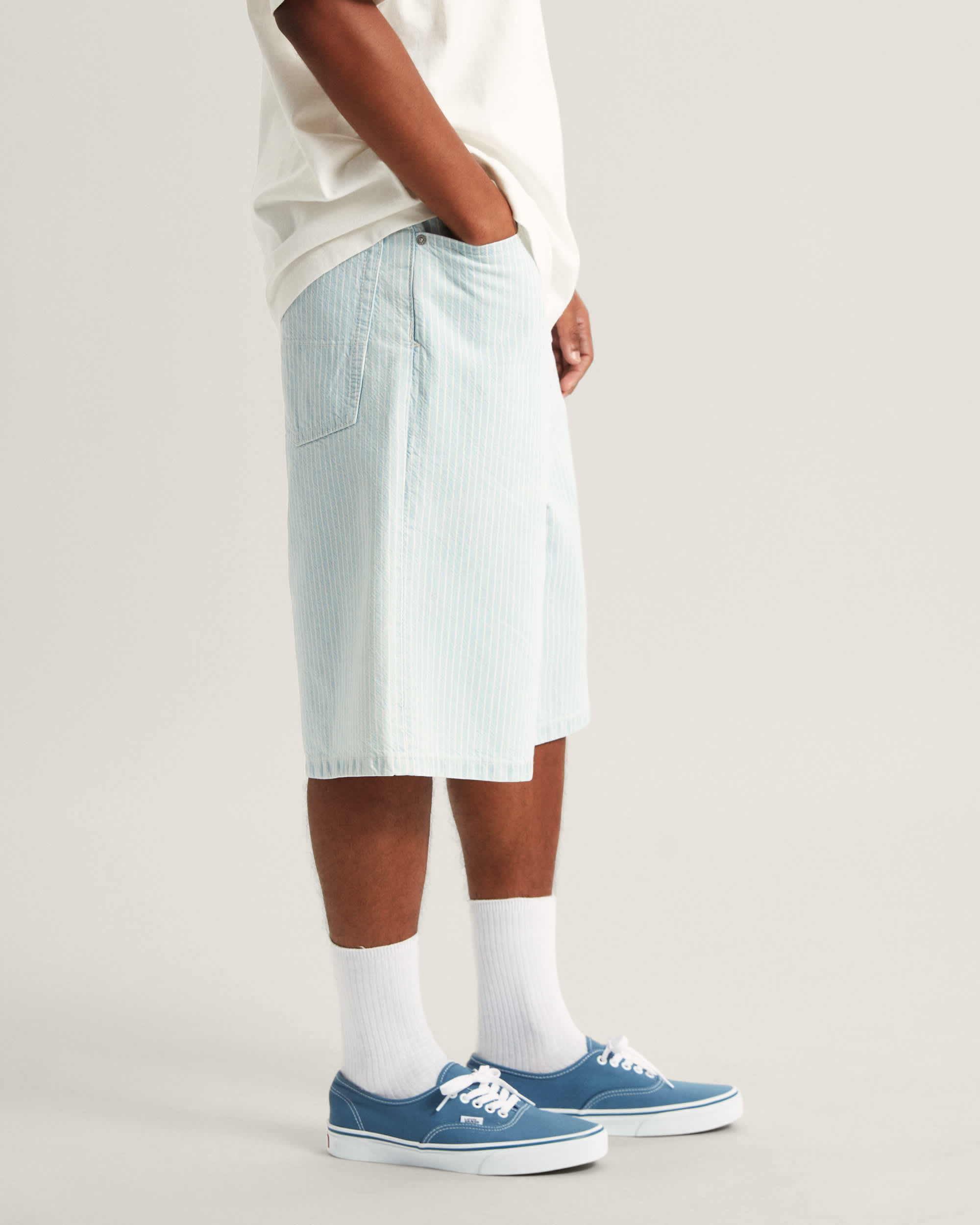 Pantalones cortos denim de corte holgado Check5 VANS Gris ALT4