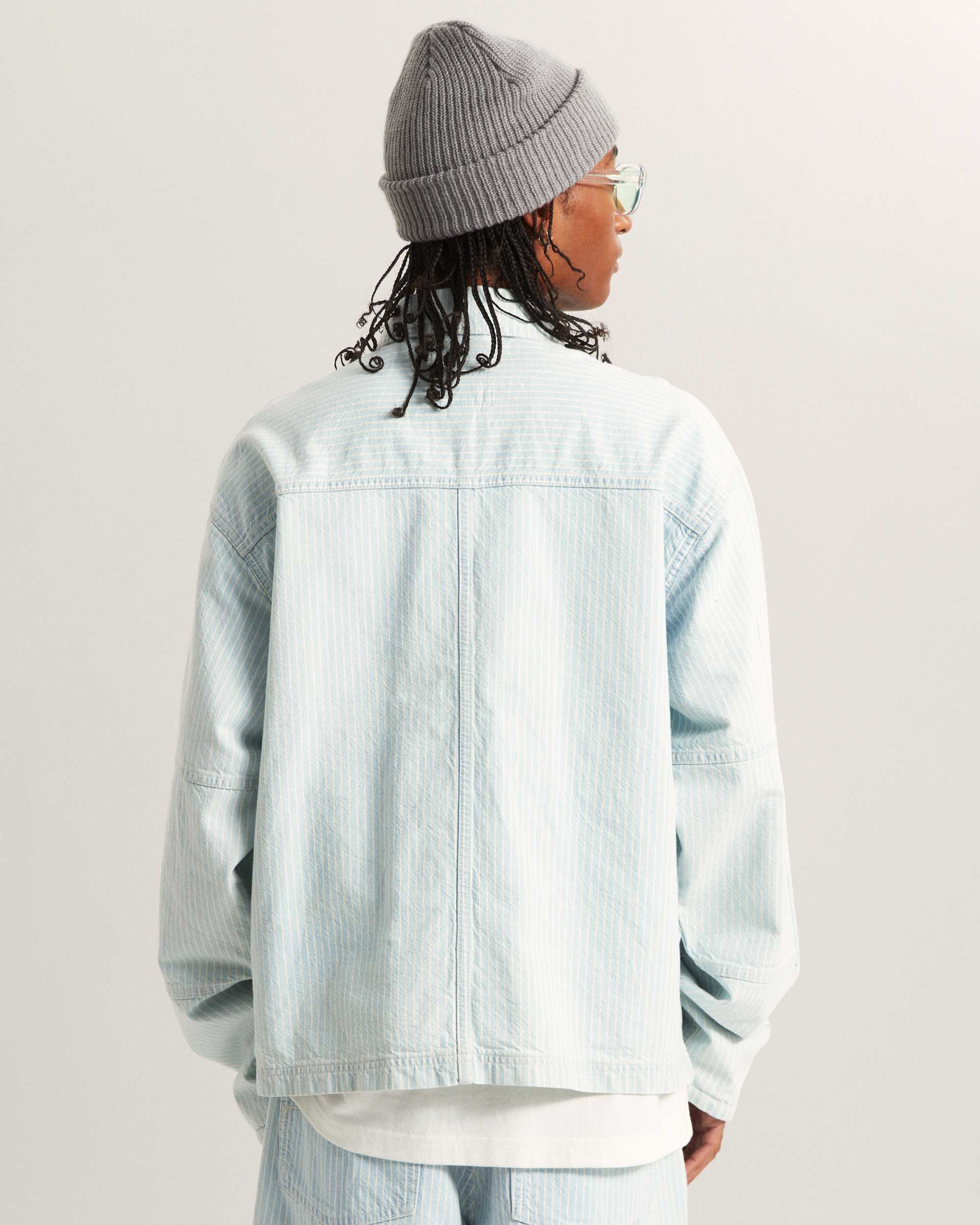 Umber Denim Stripe Jacket VANS Grey ALT3