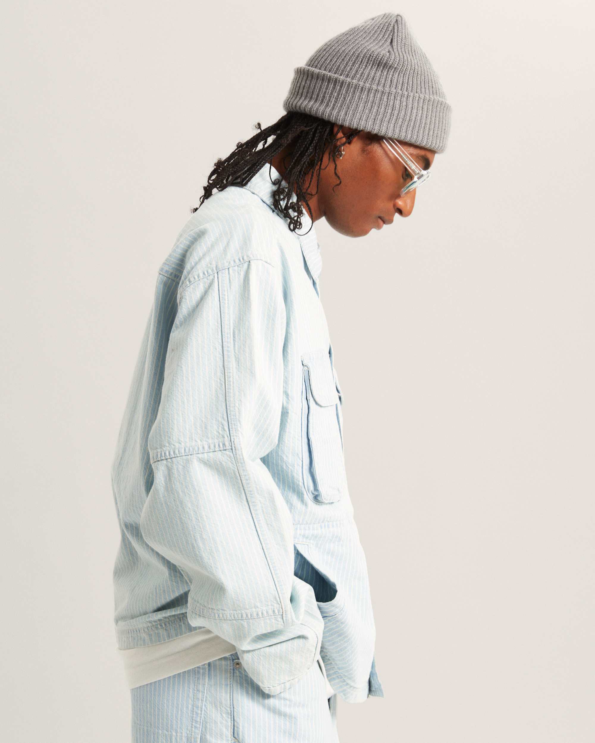 Chaqueta de denim a rayas Umber VANS Gris ALT4