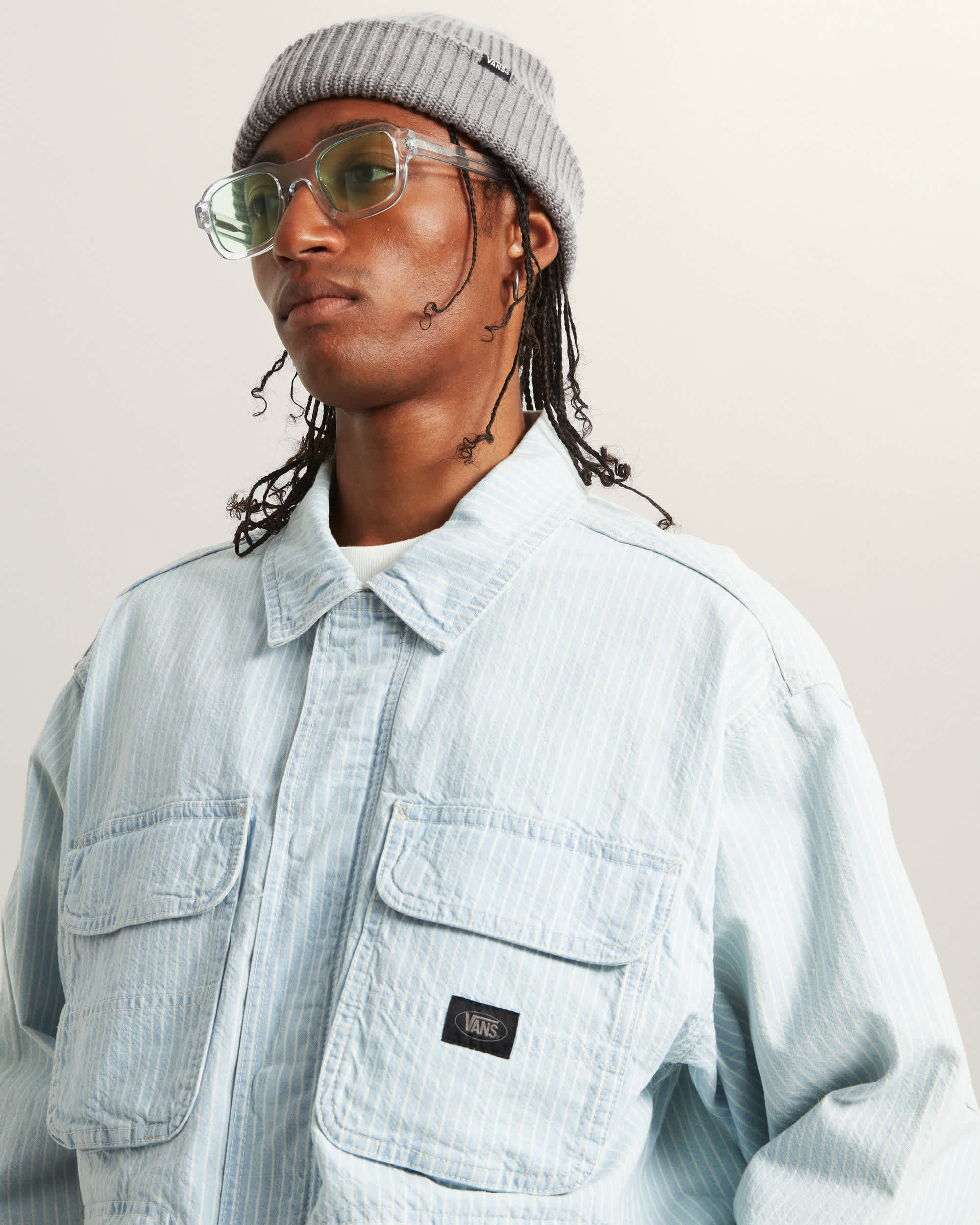 Chaqueta de denim a rayas Umber VANS Gris ALT6