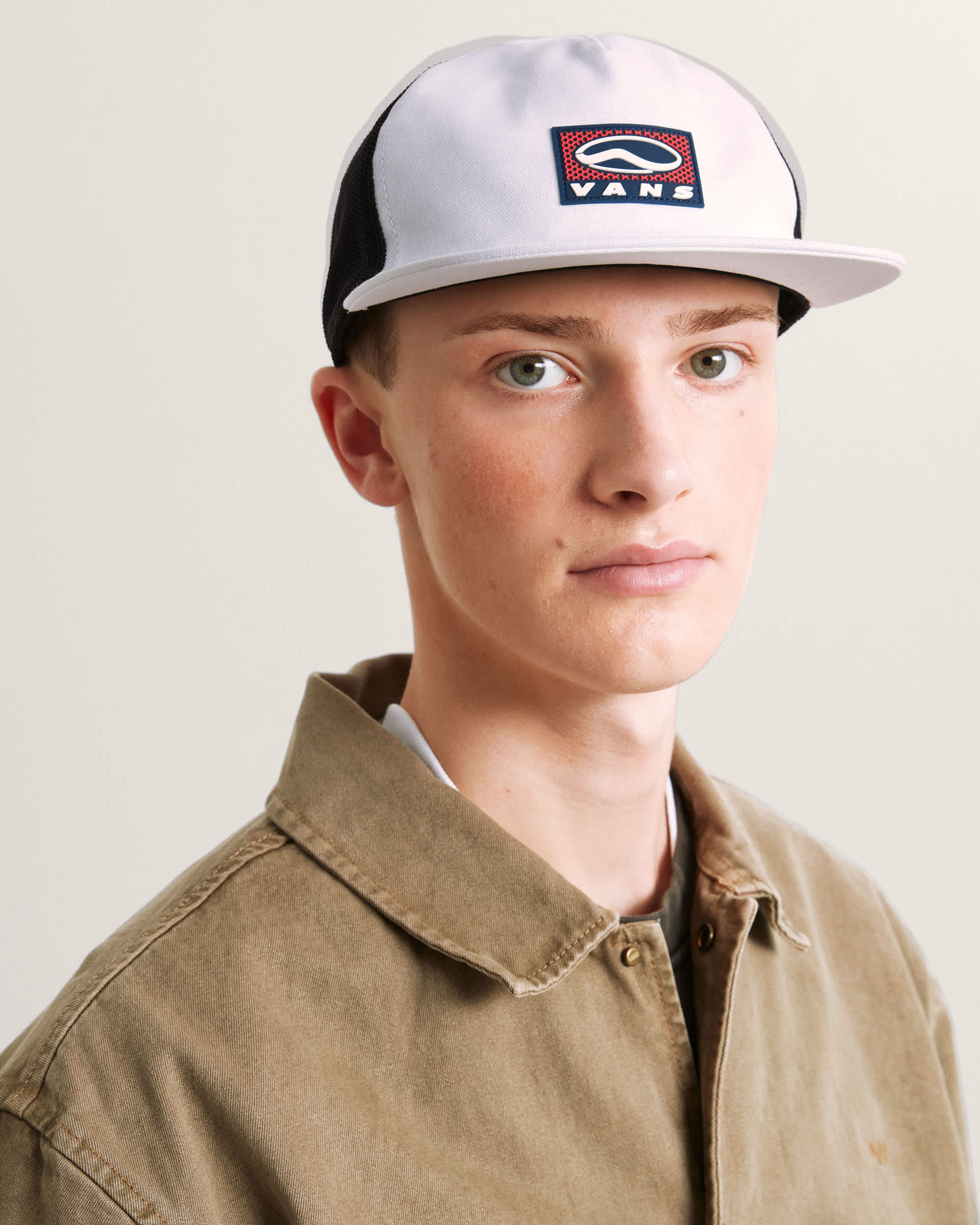 Sidestripe Unstructured Trucker marshmallow VANS White ALT3