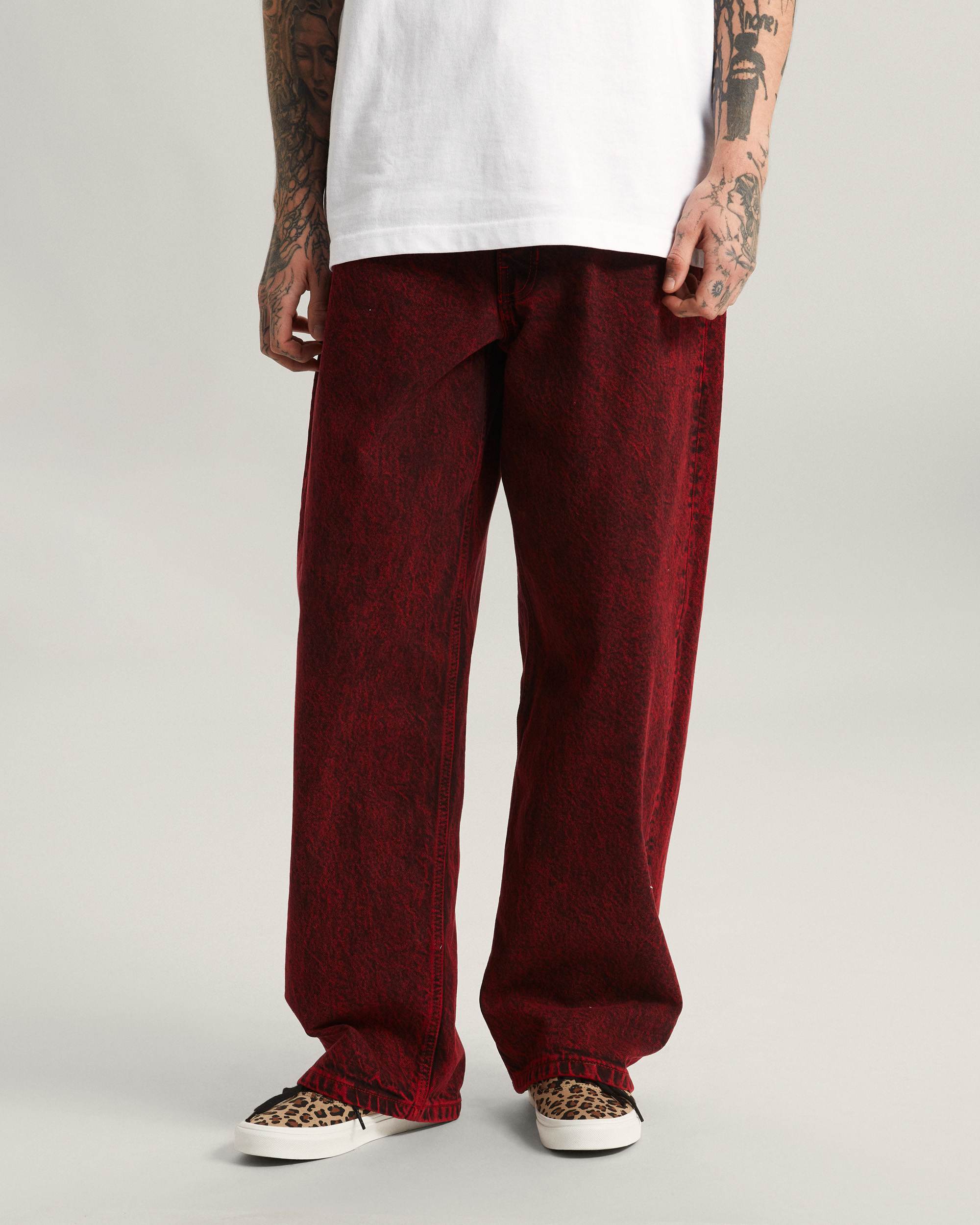 Check5 Baggy Denim Jeans VANS Red ALT2