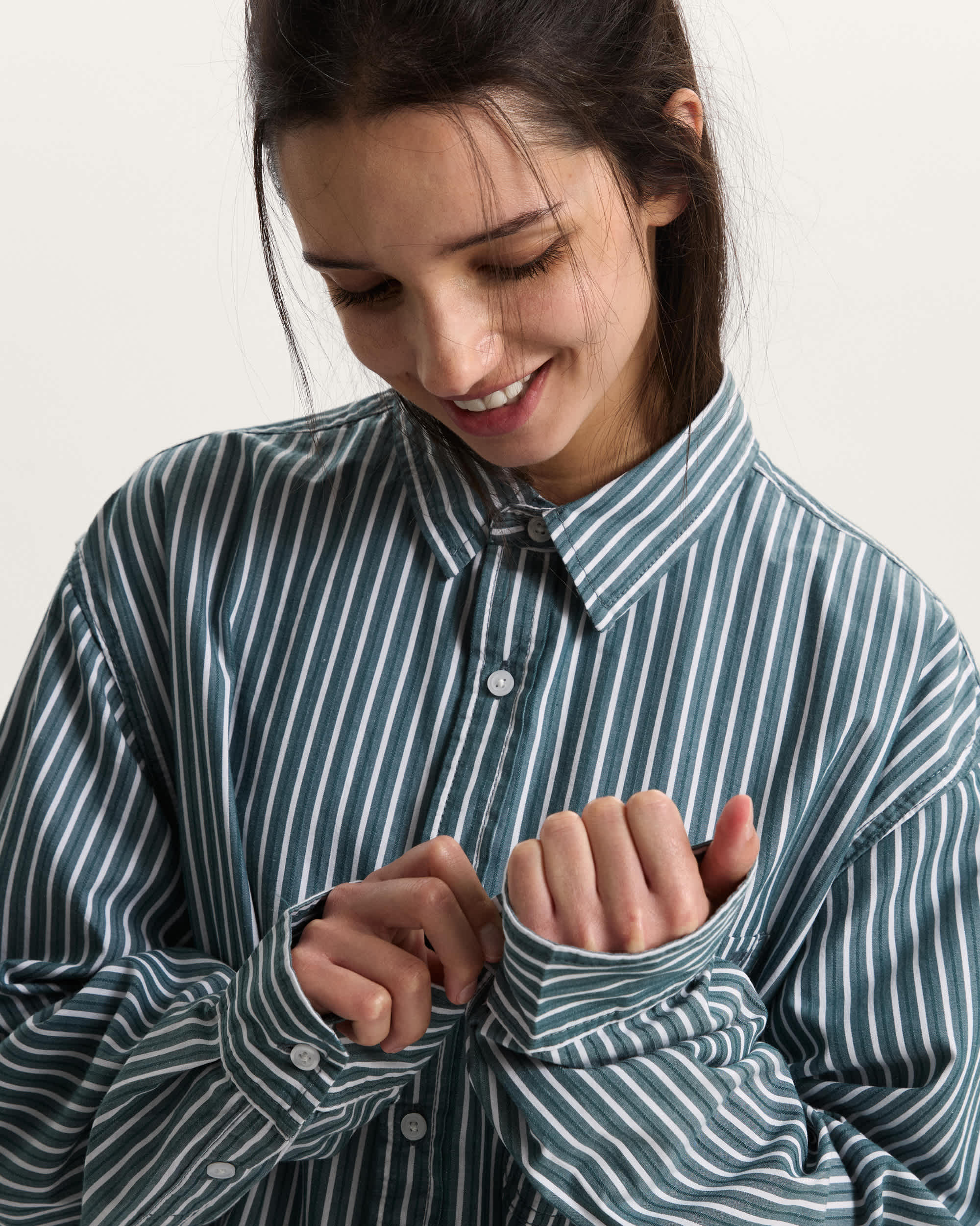 Premium Dobby Stripe Langarmshirt VANS Grn ALT10