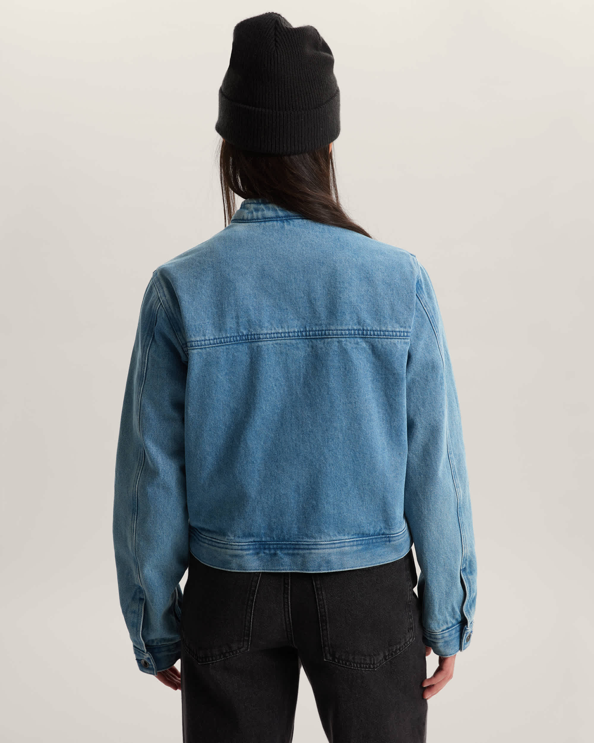 LX WMN Pomona Collarless Station Jacket STONEWASHBLUE VANS Blue ALT3