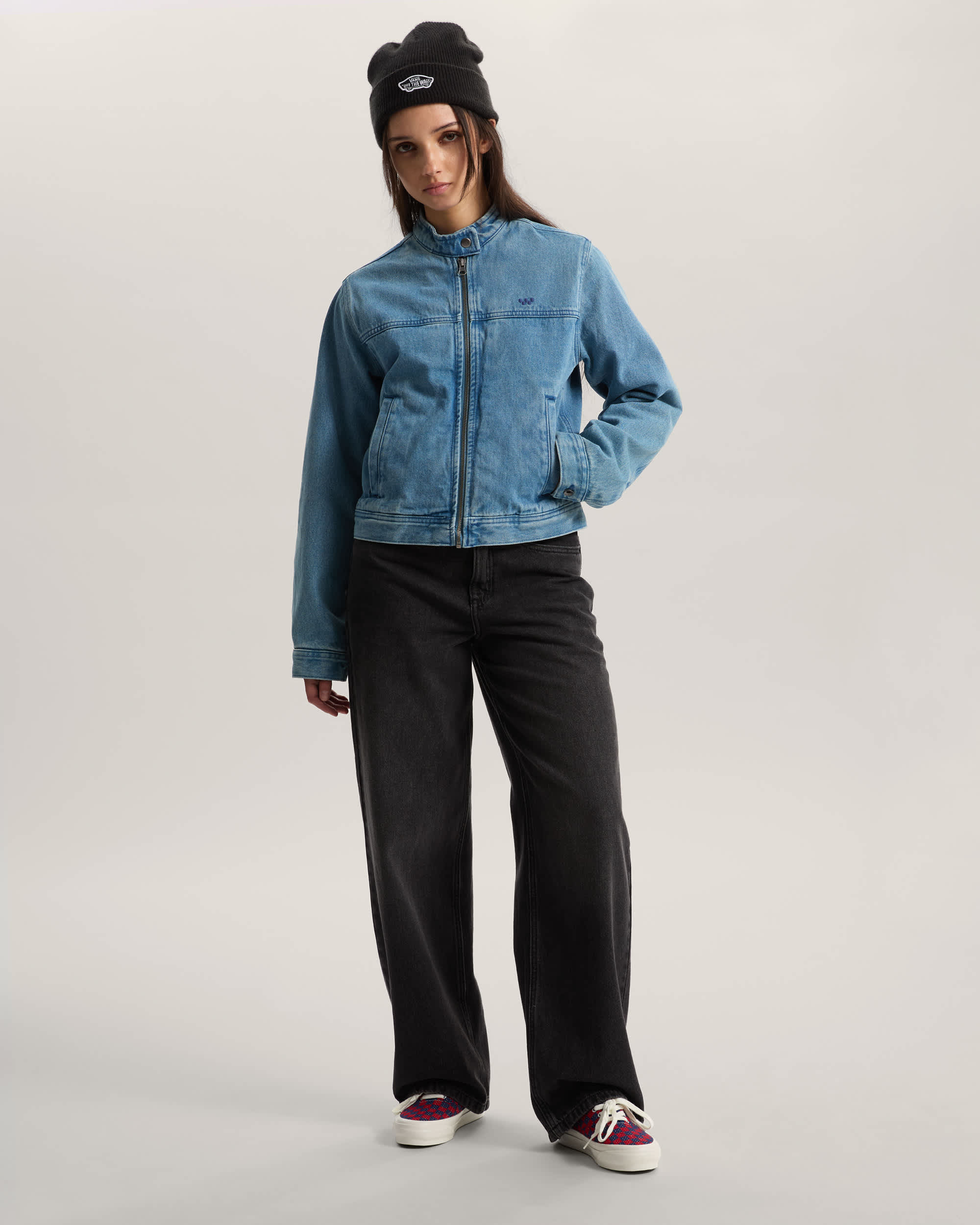 LX WMN Pomona Collarless Station Jacket STONEWASHBLUE VANS Blue ALT5