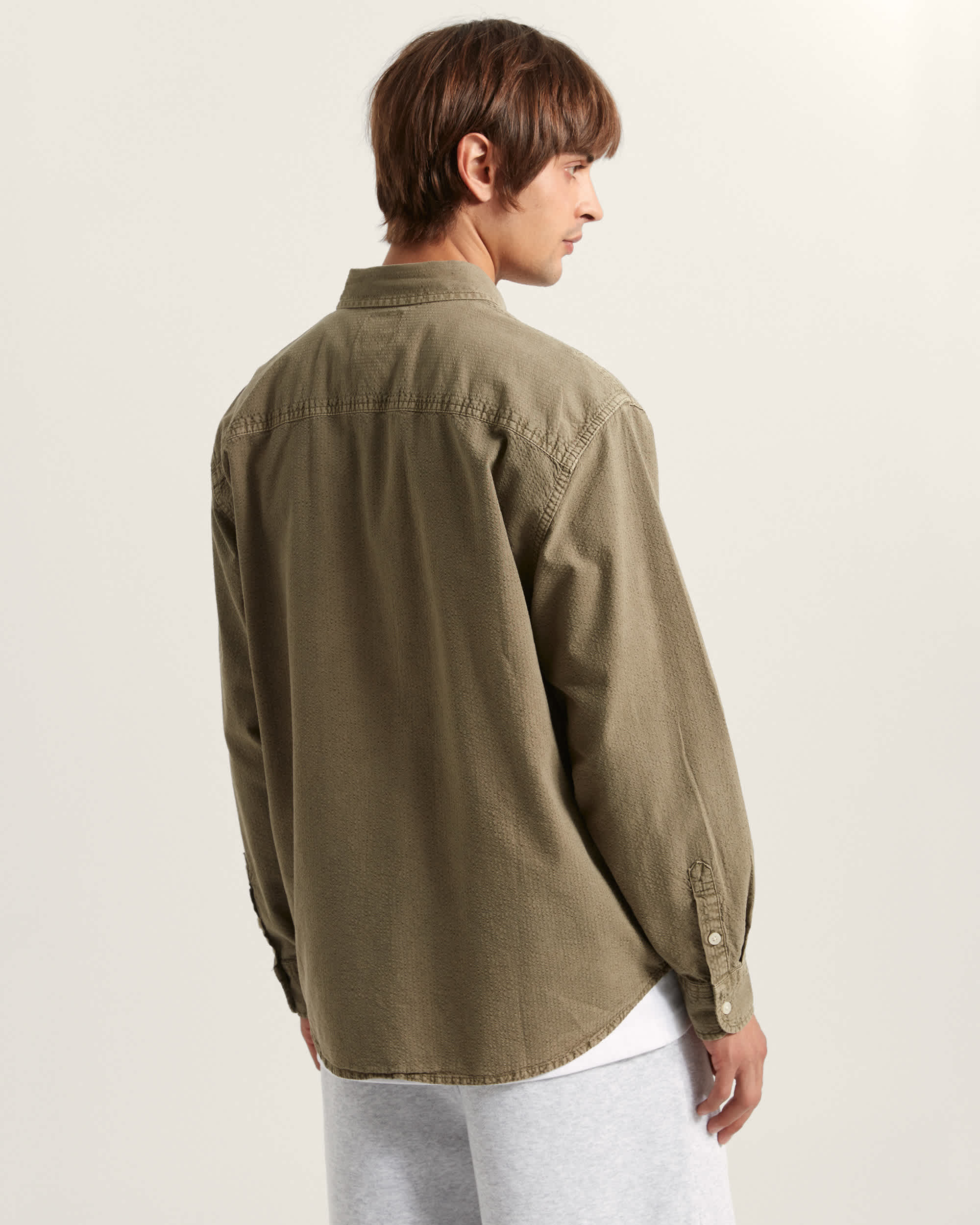 Chemise  manches longues Lawson Seersucker Pigment VANS Marron ALT3