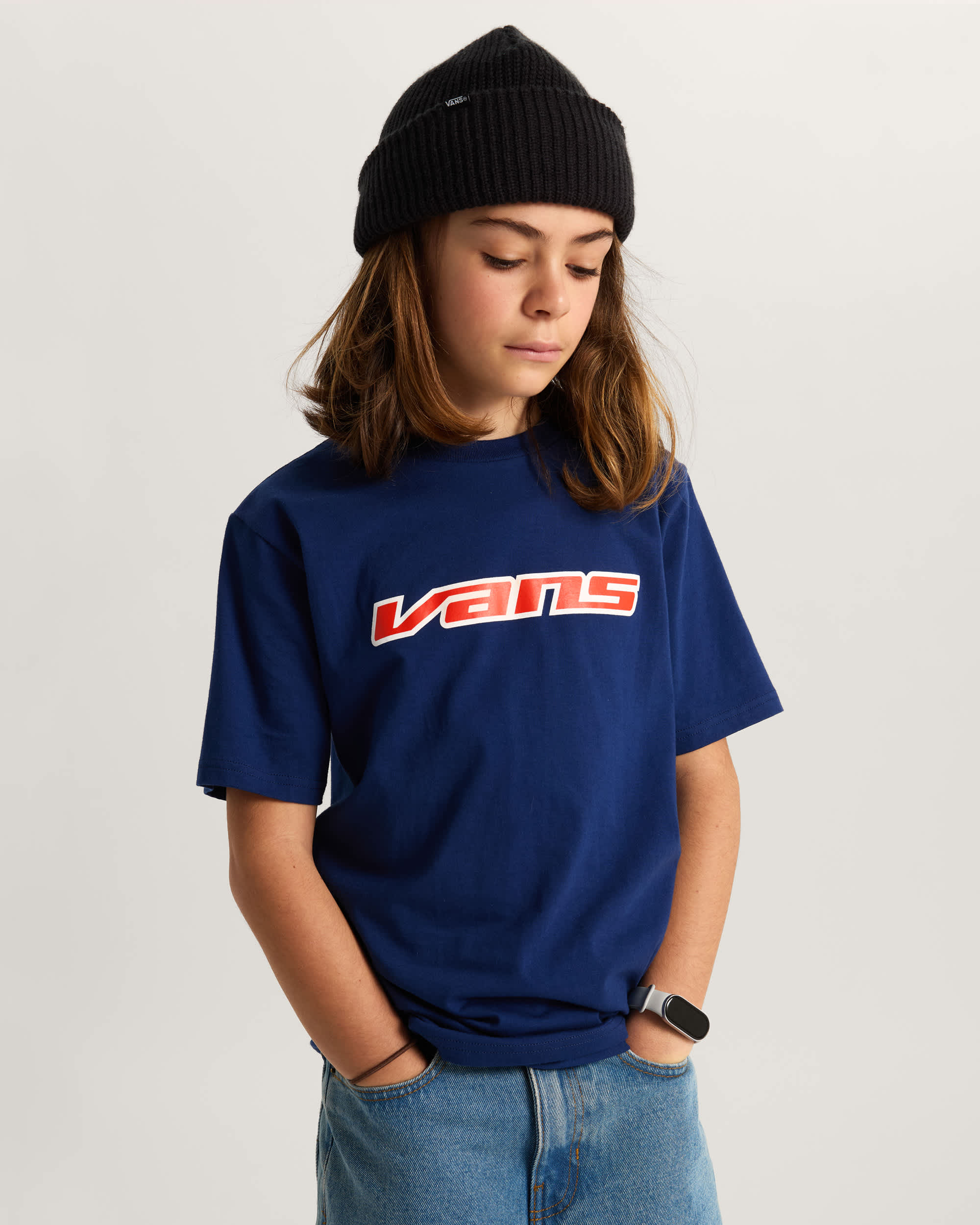 Kinder Retro Speed TShirt 814 Jahre VANS Blau ALT2