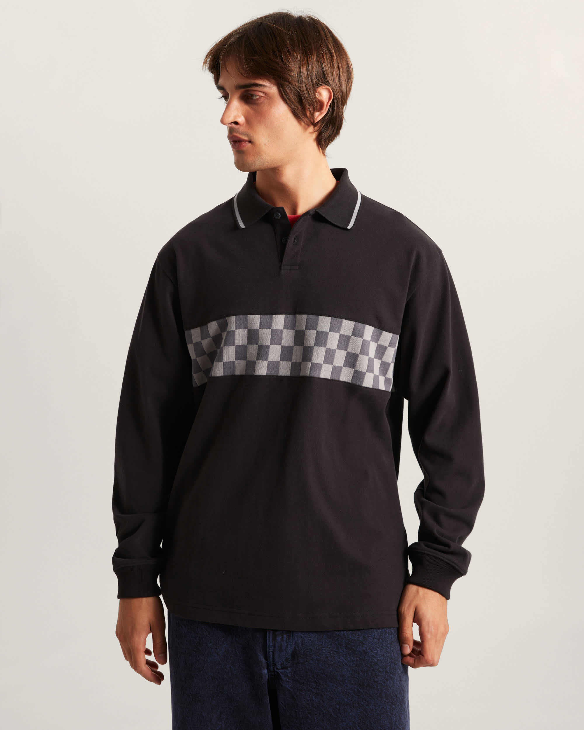 Medford Checkerboard LangarmPolohemd VANS Schwarz ALT2