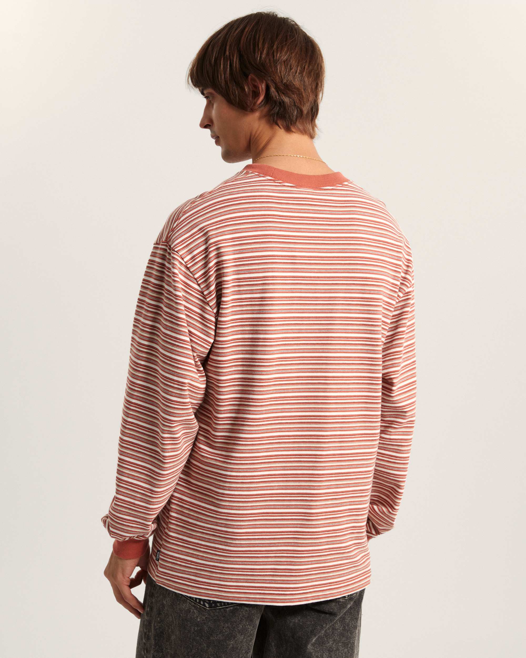 Camiseta de punto de manga larga Wesley Stripe VANS Naranjo ALT3