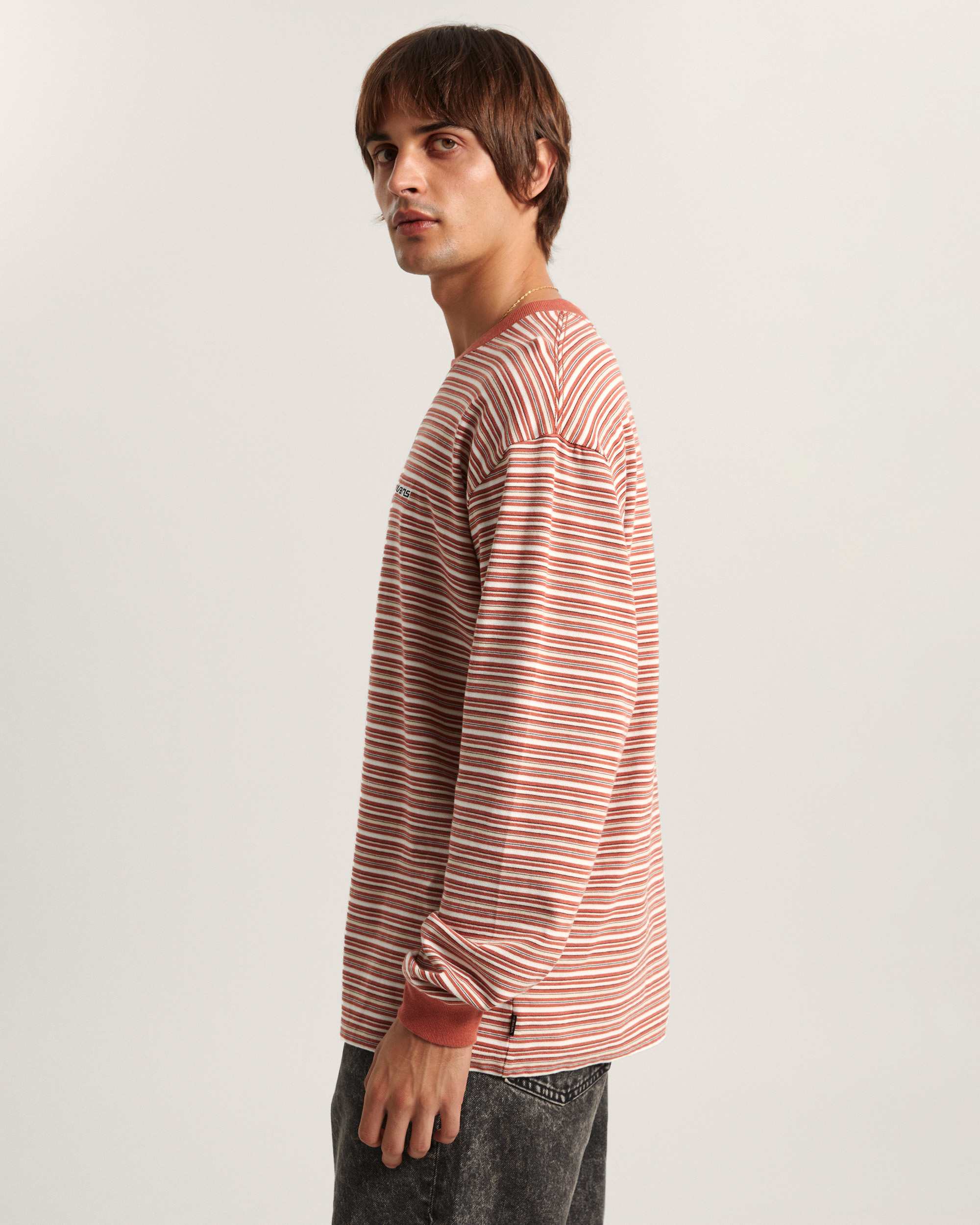 Camiseta de punto de manga larga Wesley Stripe VANS Naranjo ALT4