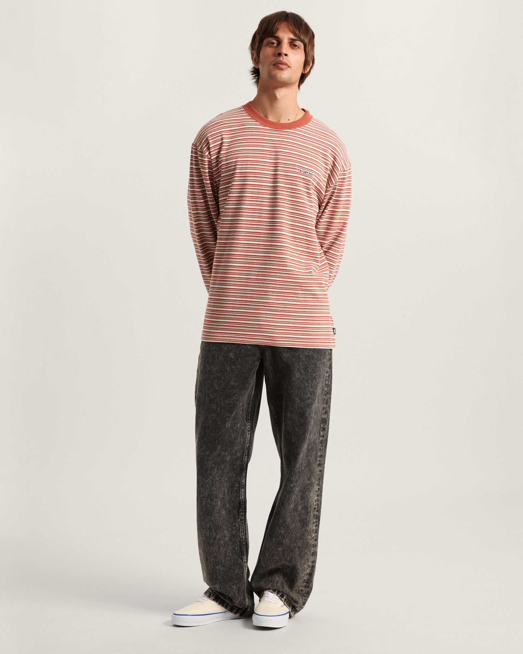 Camiseta de punto de manga larga Wesley Stripe VANS Naranjo ALT5