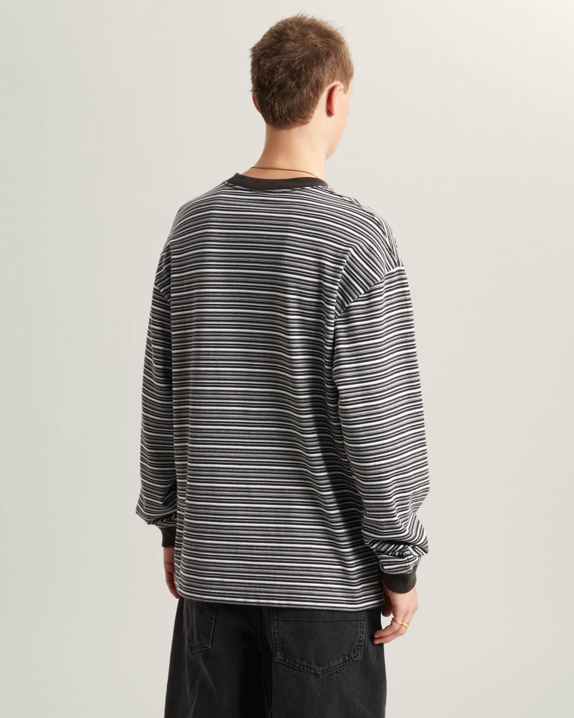 Camiseta de punto de manga larga Wesley Stripe VANS Negro ALT3