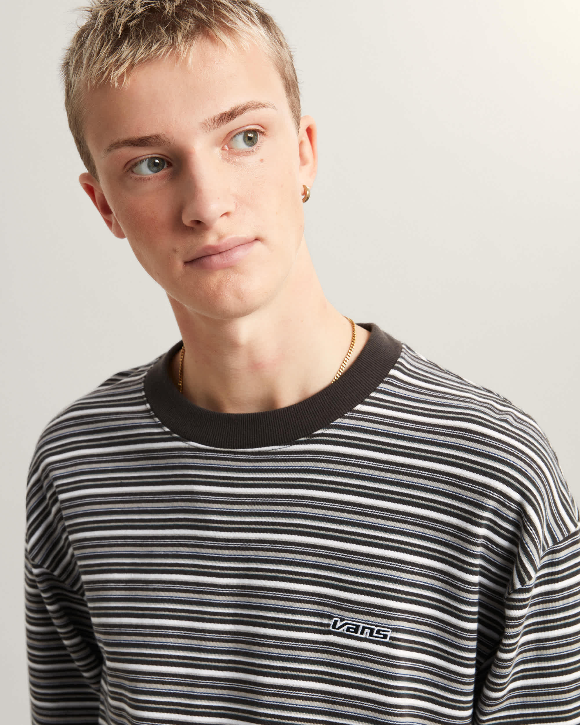 Camiseta de punto de manga larga Wesley Stripe VANS Negro ALT6