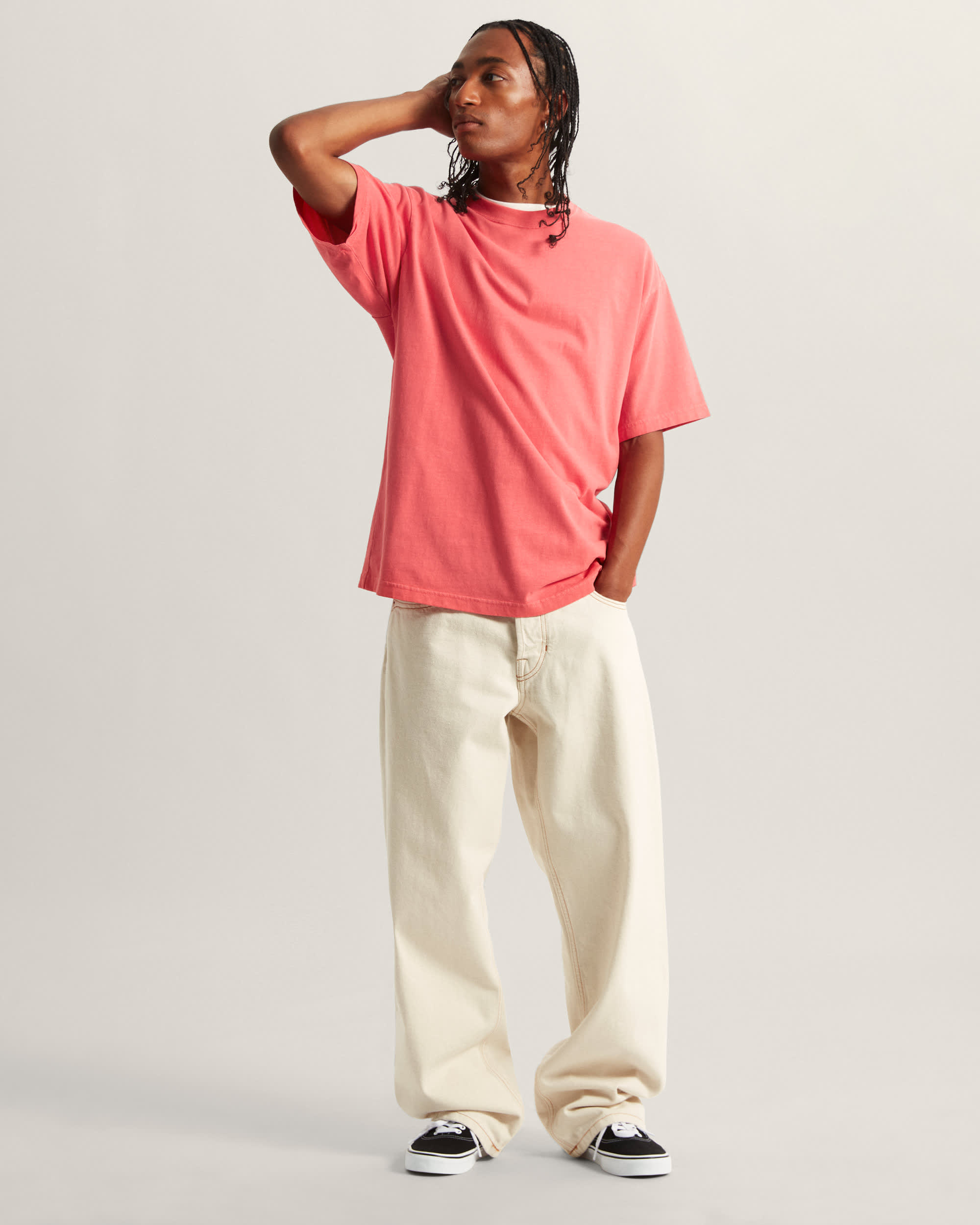 Camiseta de corte holgado Premium VANS Rosa ALT4