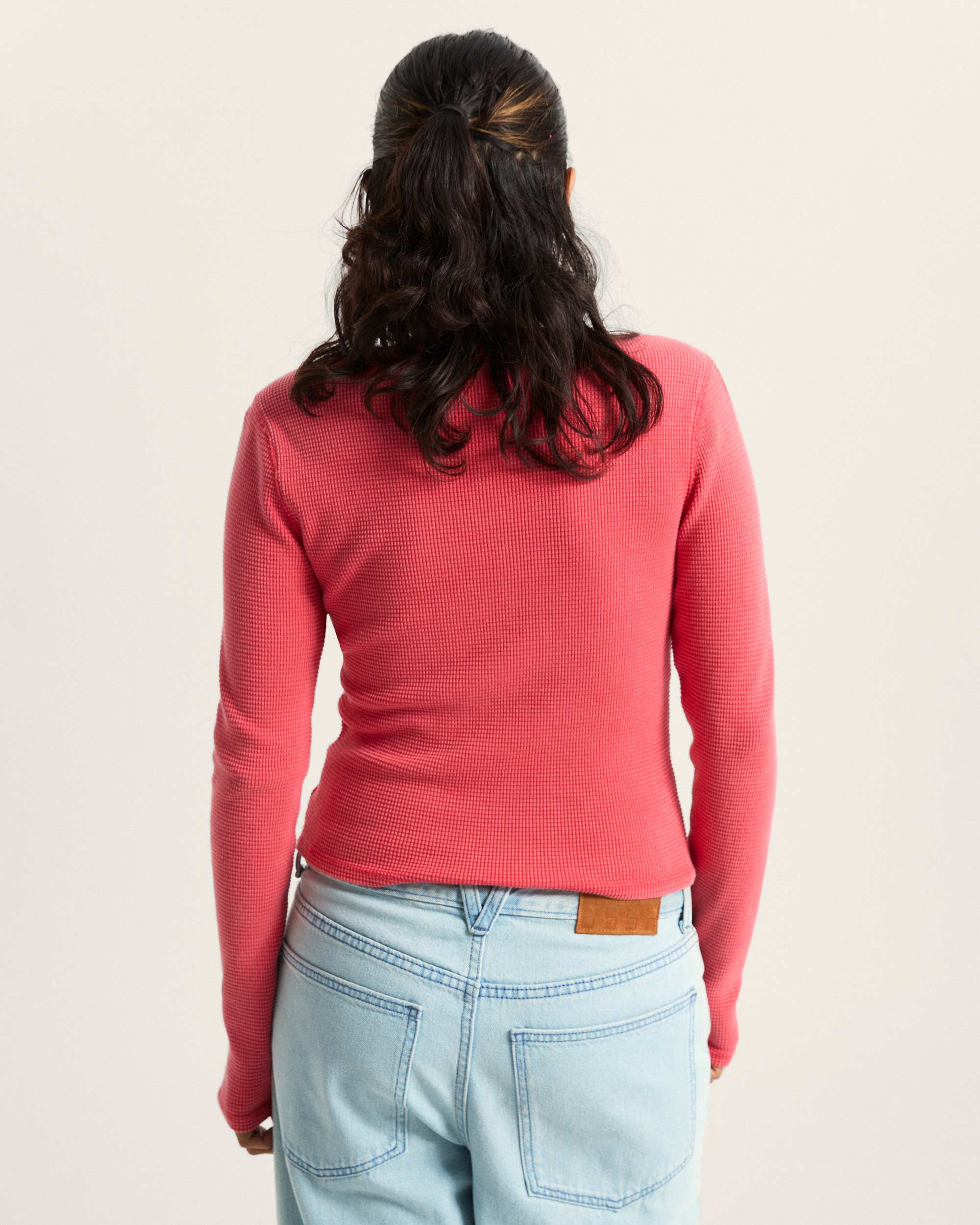 Camisa de manga larga Teri Waffle VANS Rosa ALT3