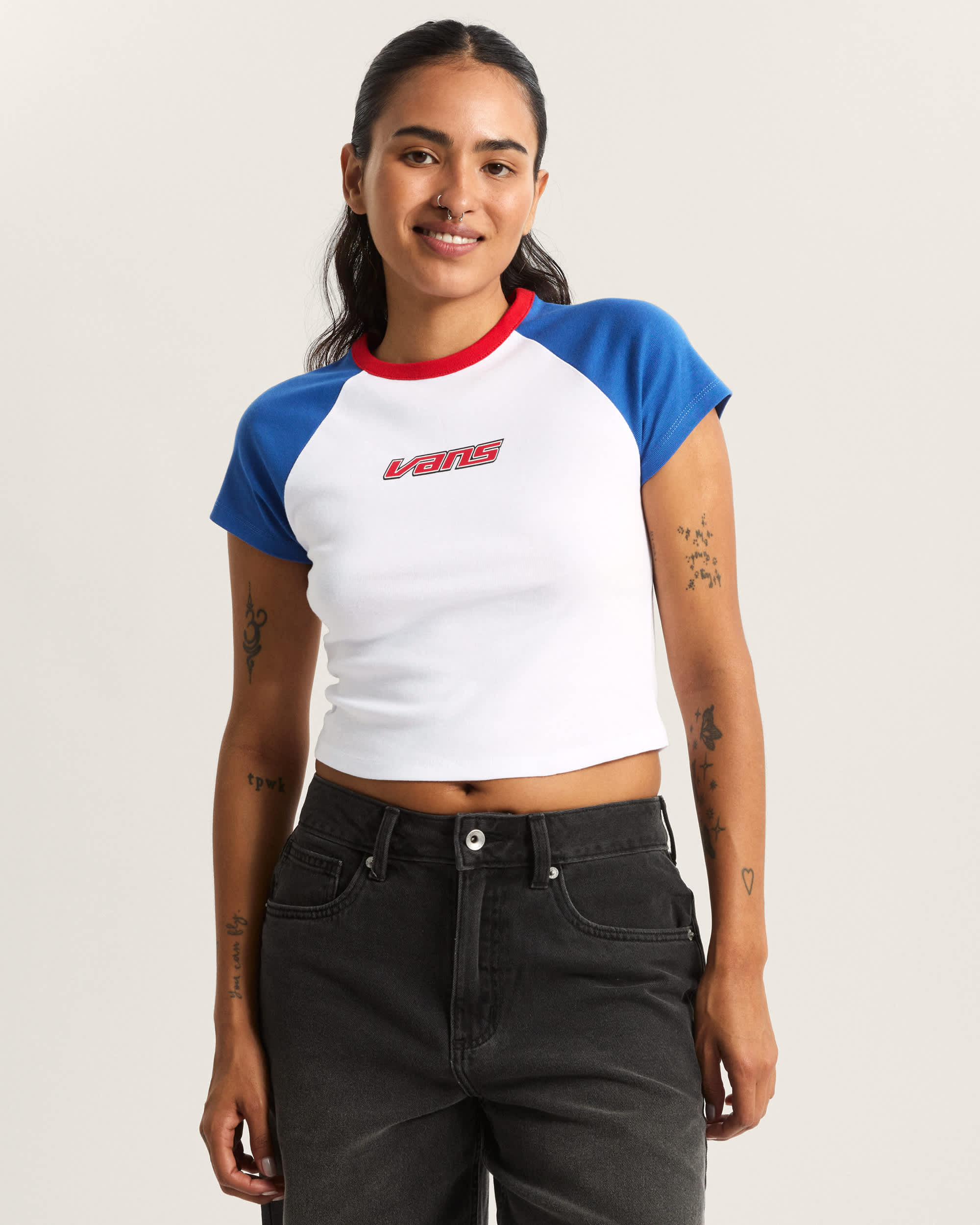 Clare Baby Tee VANS Blauw ALT2