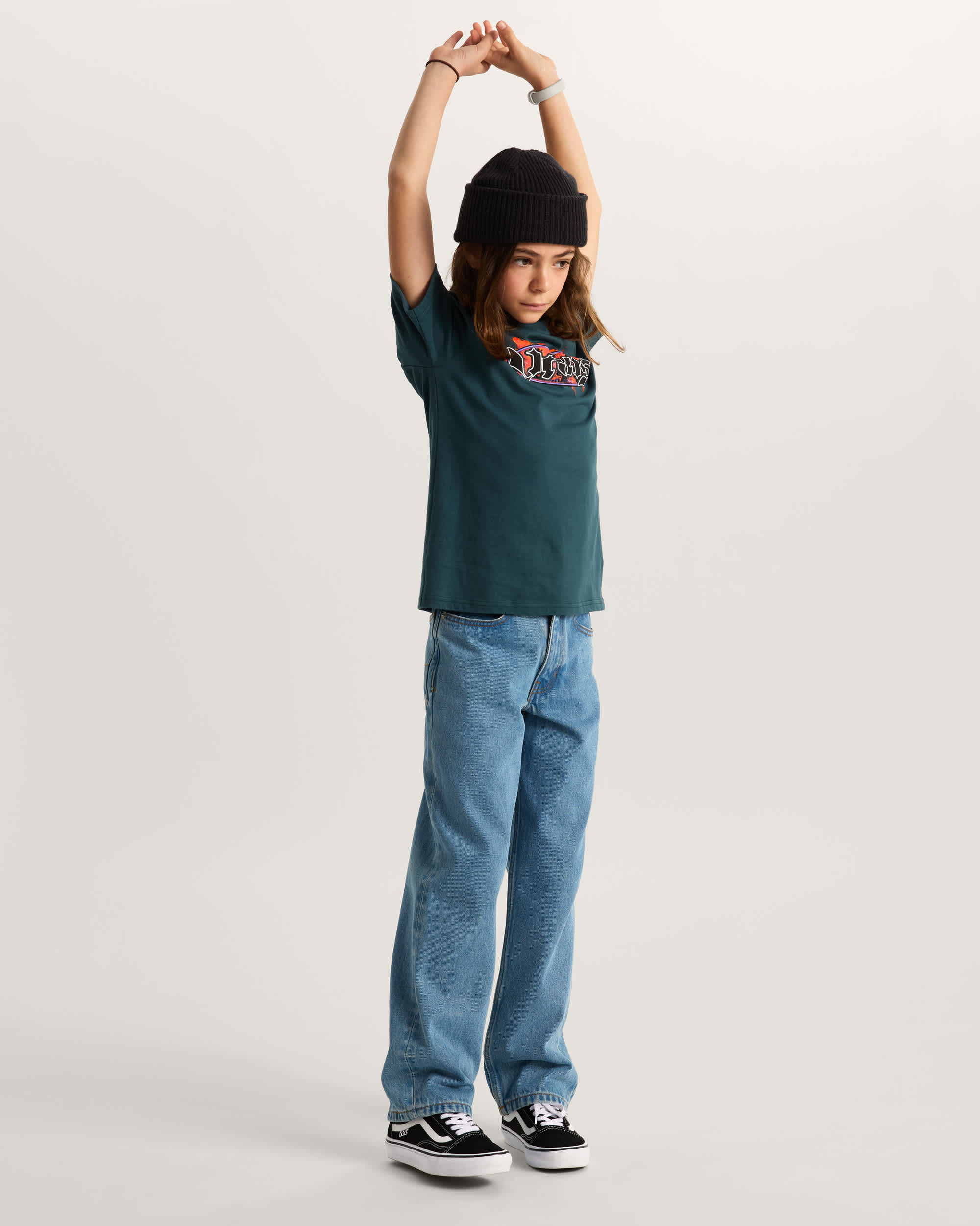 Kinder Night Spark TShirt 814 Jahre VANS Grn ALT4