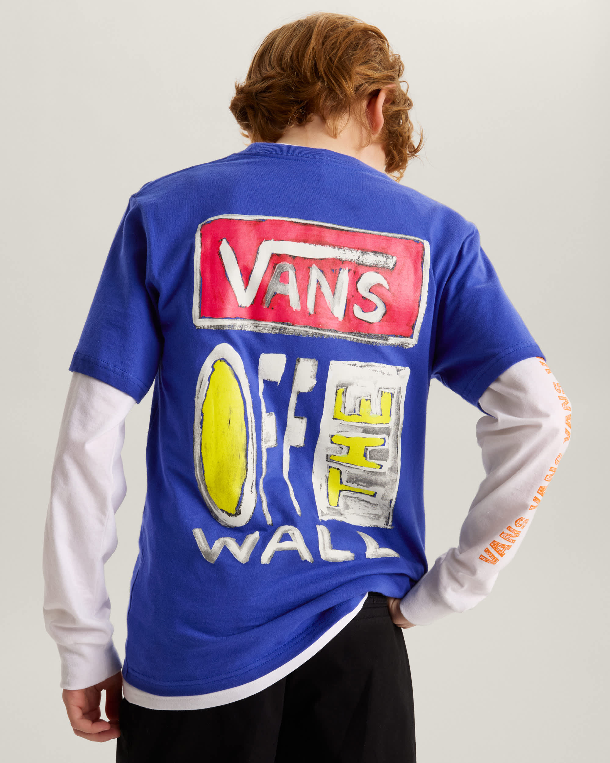 Kinder Vans On Canvas TShirt 814 Jahre VANS Blau ALT3