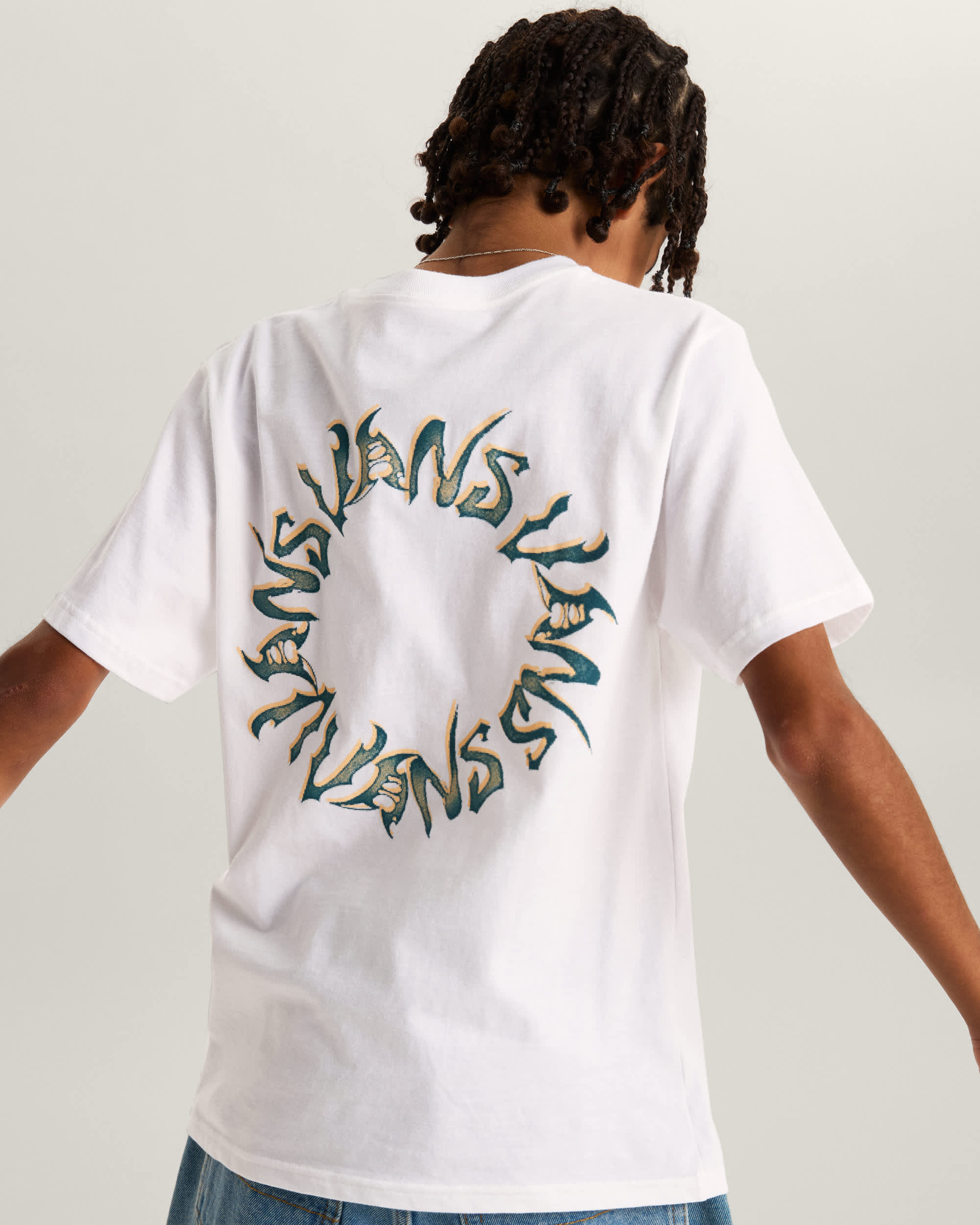 Kinder Wild Circle TShirt 814 Jahre VANS Wei ALT3