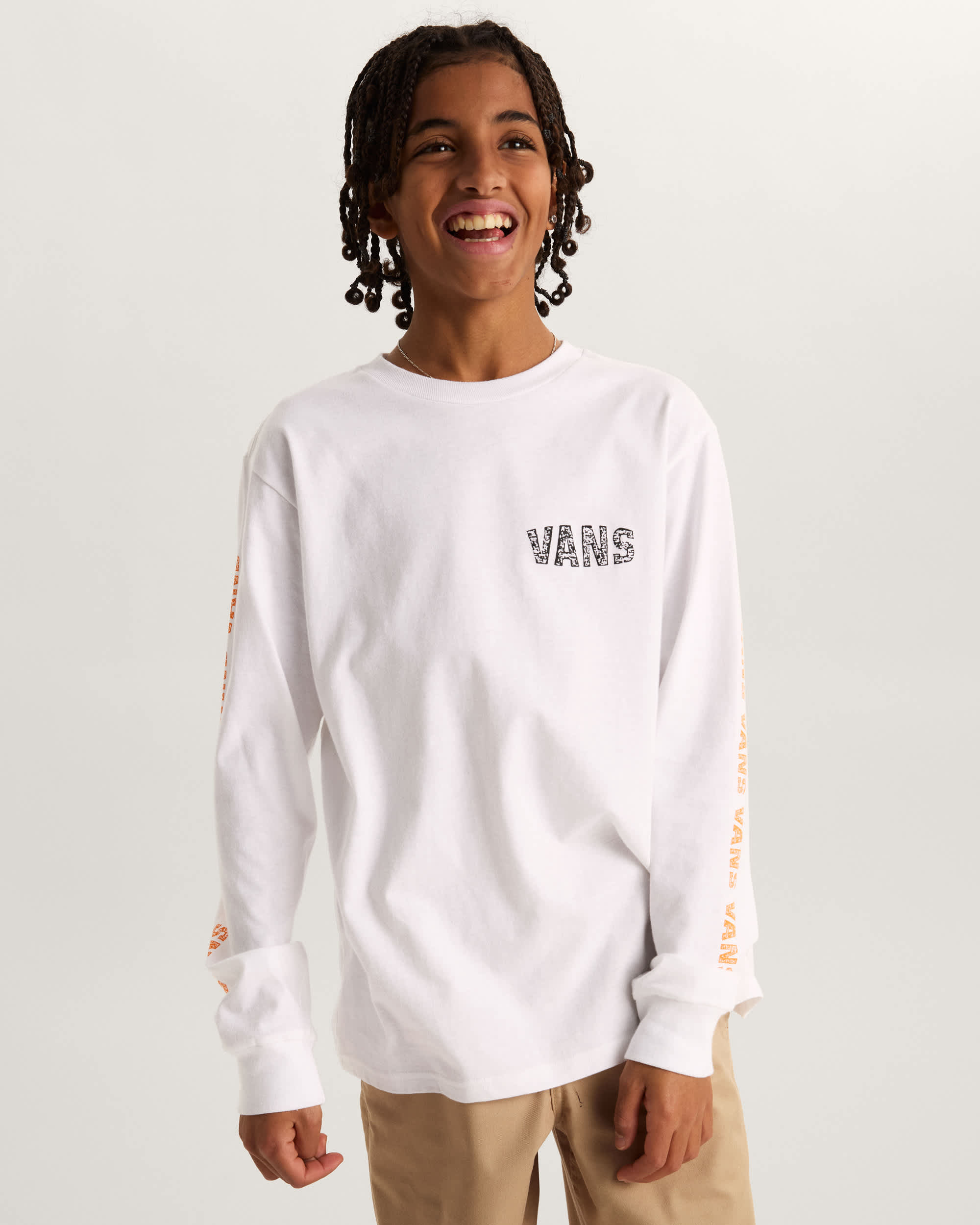 Kiner Racing Flames Langarmshirt 814 Jahre VANS Wei ALT2