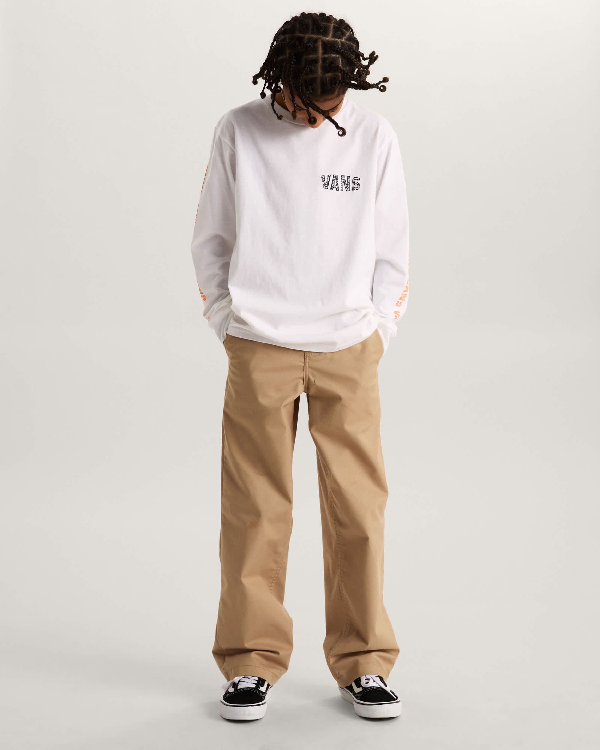 Kiner Racing Flames Langarmshirt 814 Jahre VANS Wei ALT5