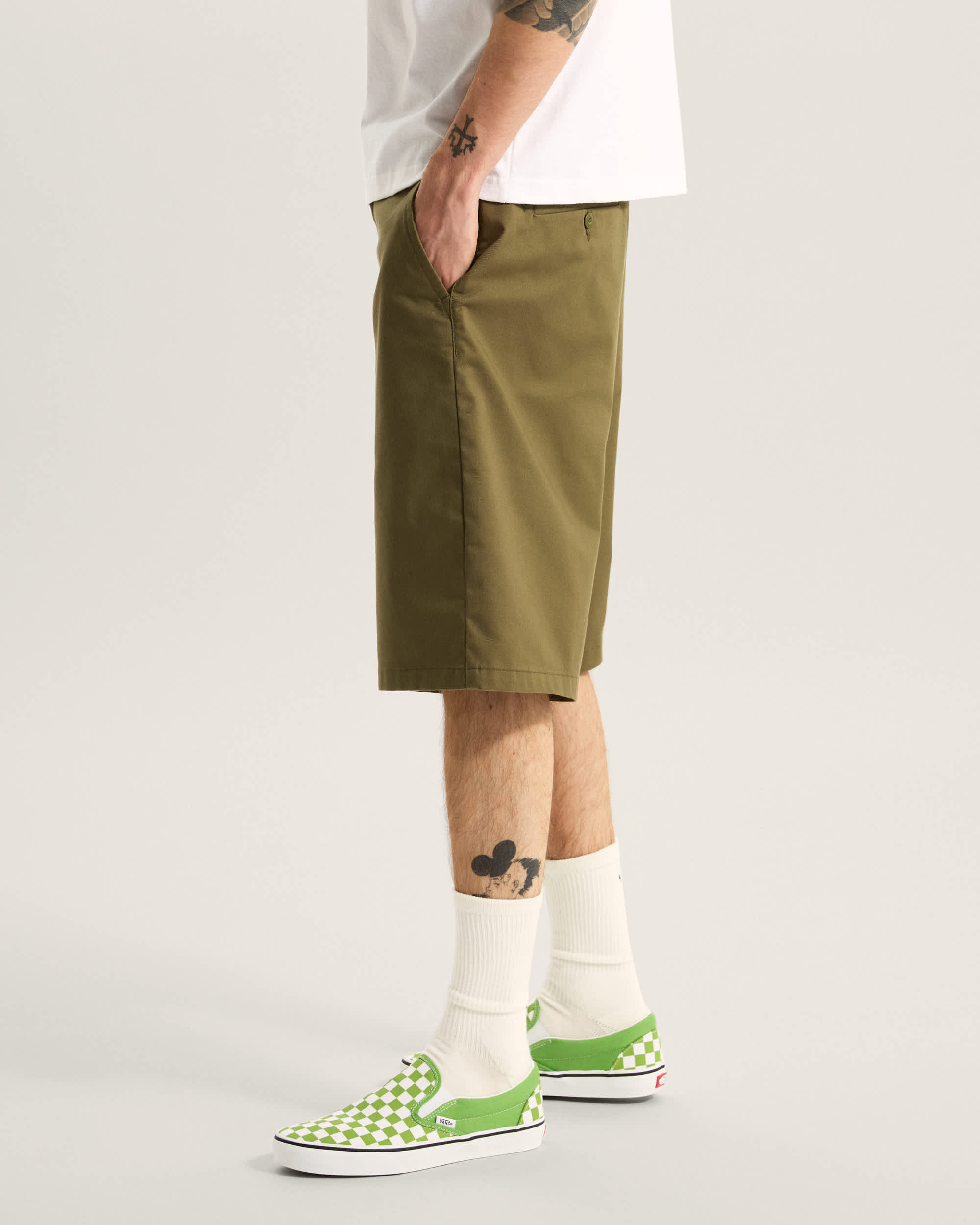 Authentic Chino Loose Shorts VANS Green ALT4