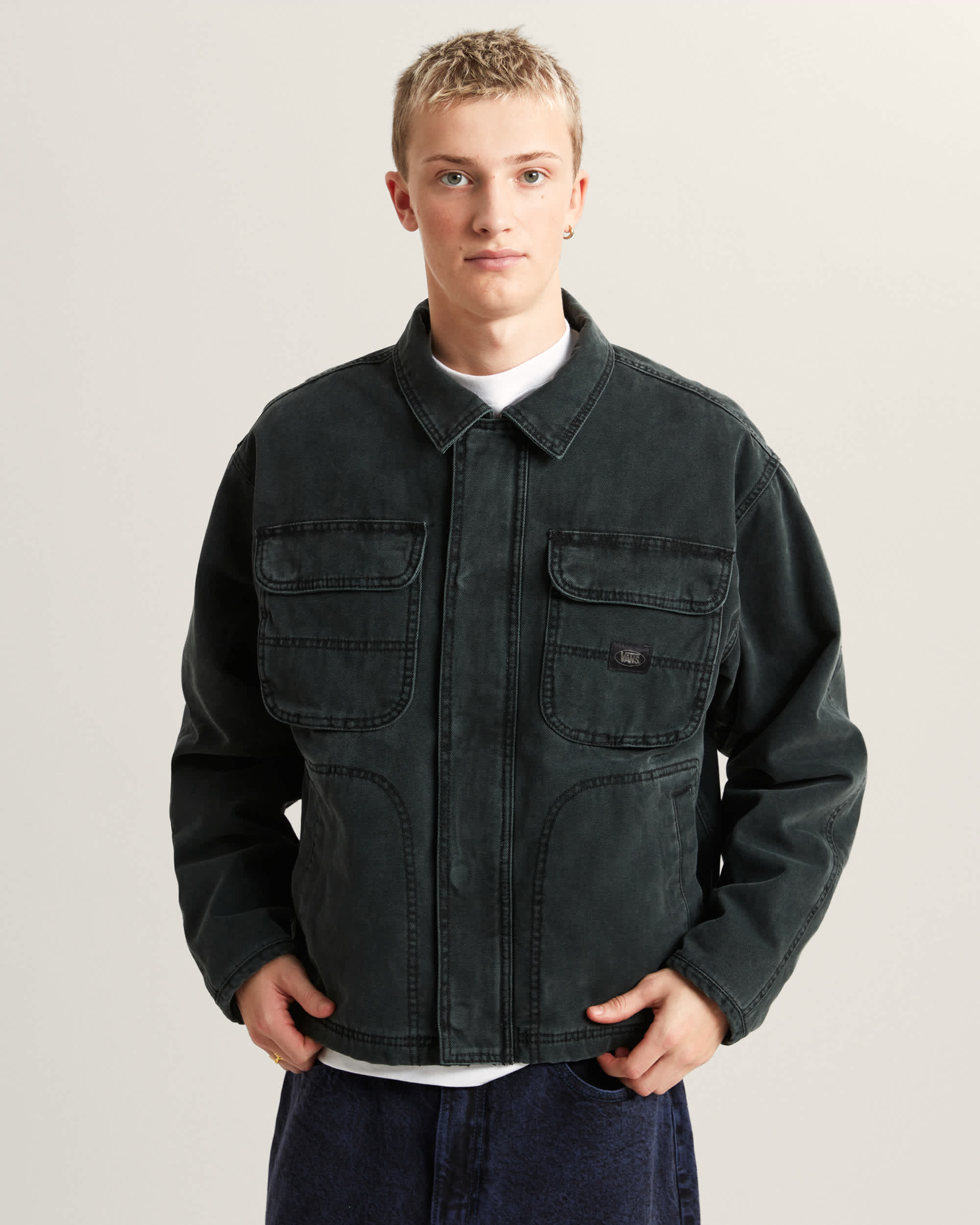 Umber Pigment Canvas Jacket VANS Black ALT3