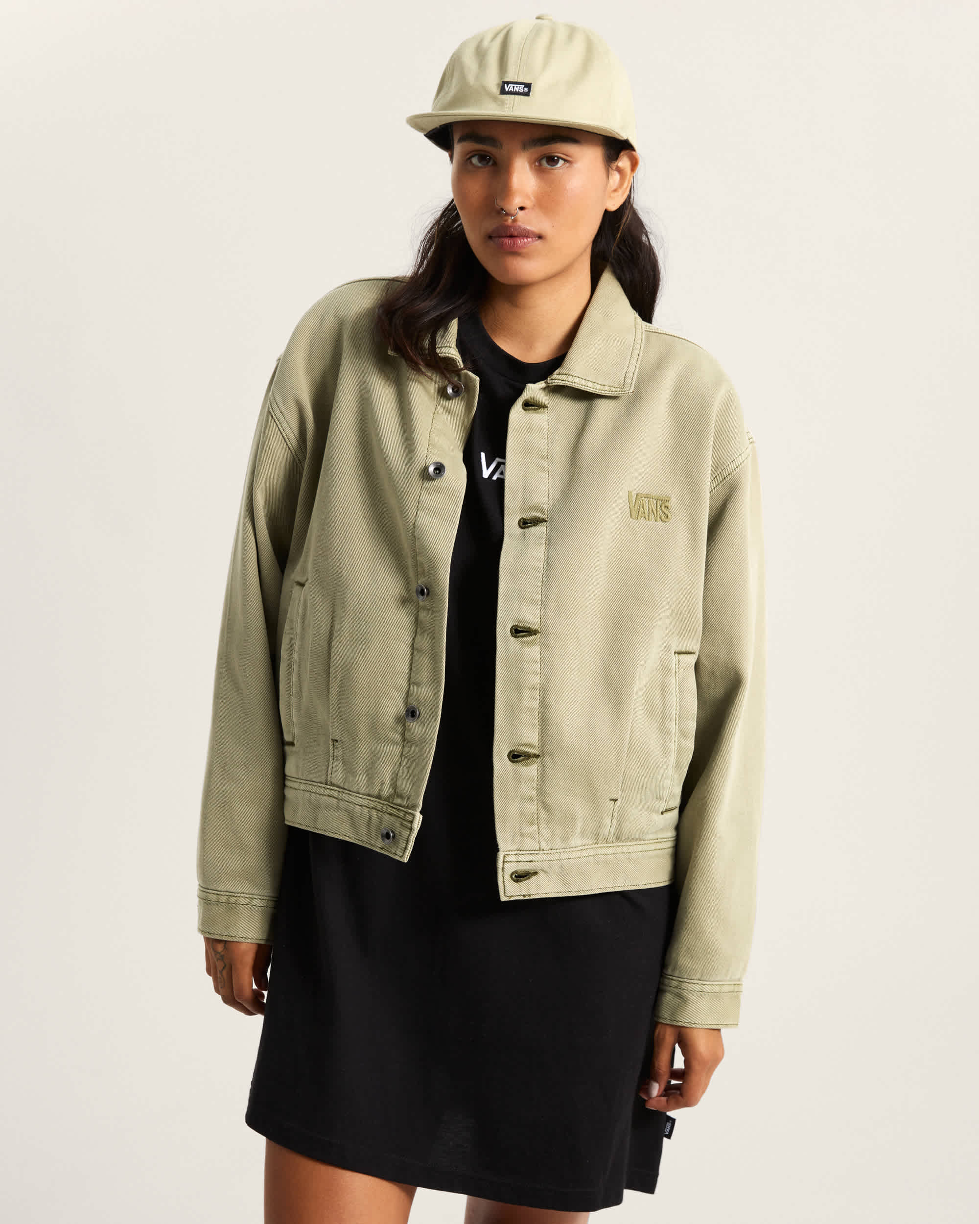Womens Pomona Station Jacket Soft Sage VANS Beige ALT3