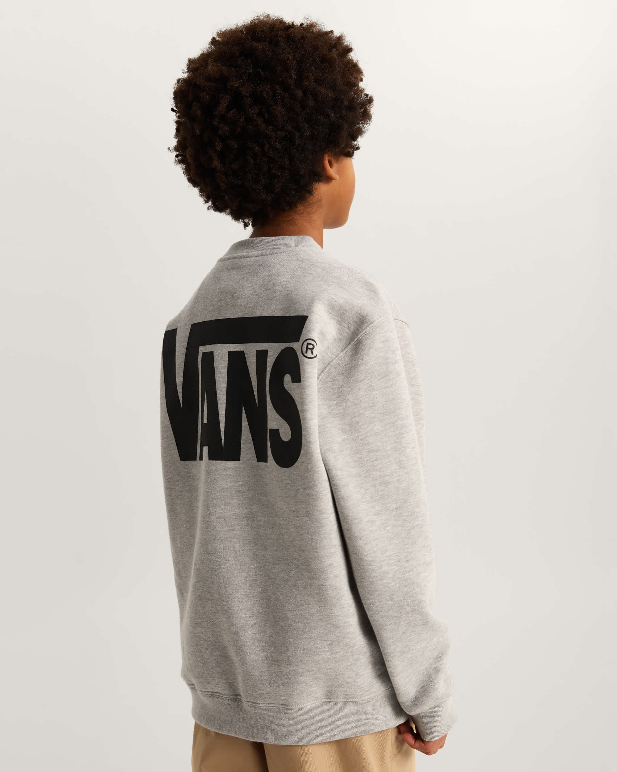 Kinder StretchSweatshirt mit Rundhalsausschnitt und Logo 814 Jahre VANS Grau ALT3