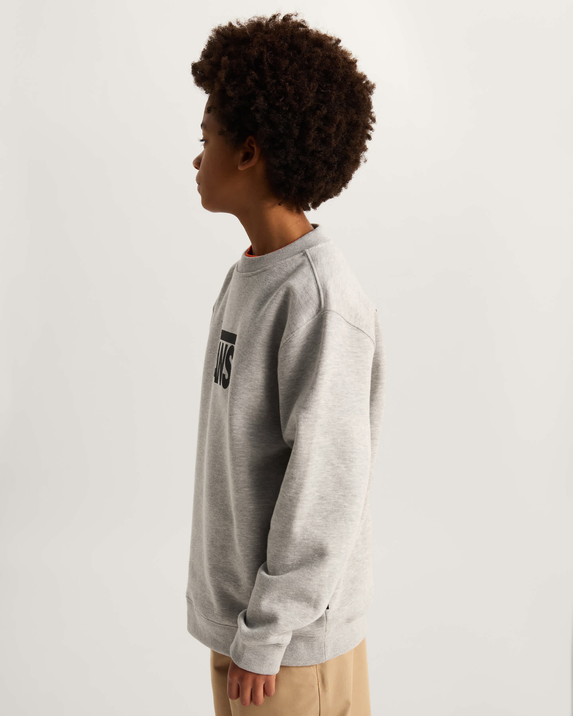 Kinder StretchSweatshirt mit Rundhalsausschnitt und Logo 814 Jahre VANS Grau ALT4