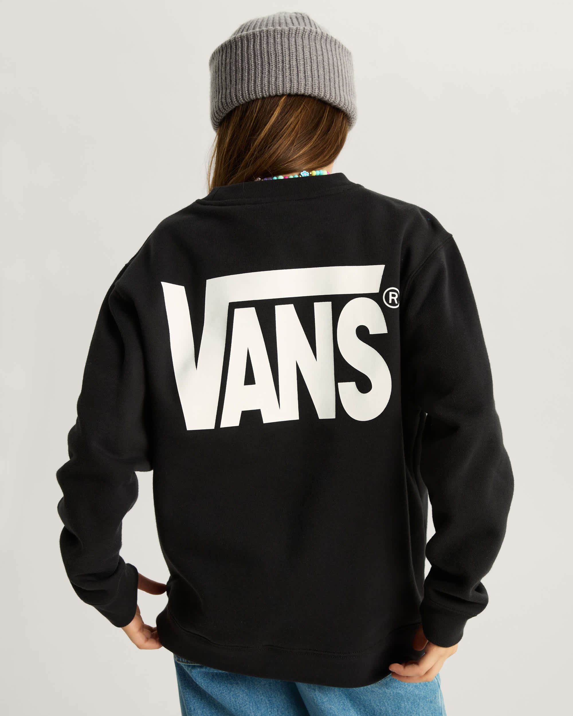 Stretch Logo Crew BlackWhite VANS Black ALT7