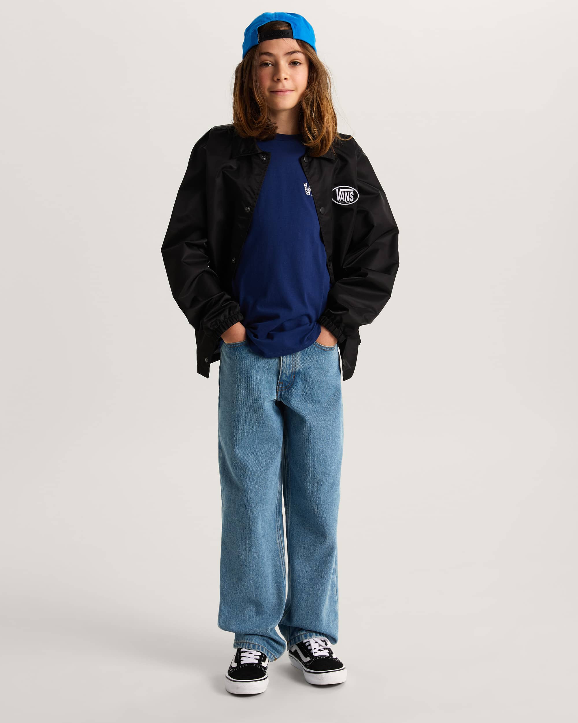 Kinder Torrey Coaches Jacke 814 Jahre VANS Schwarz ALT5