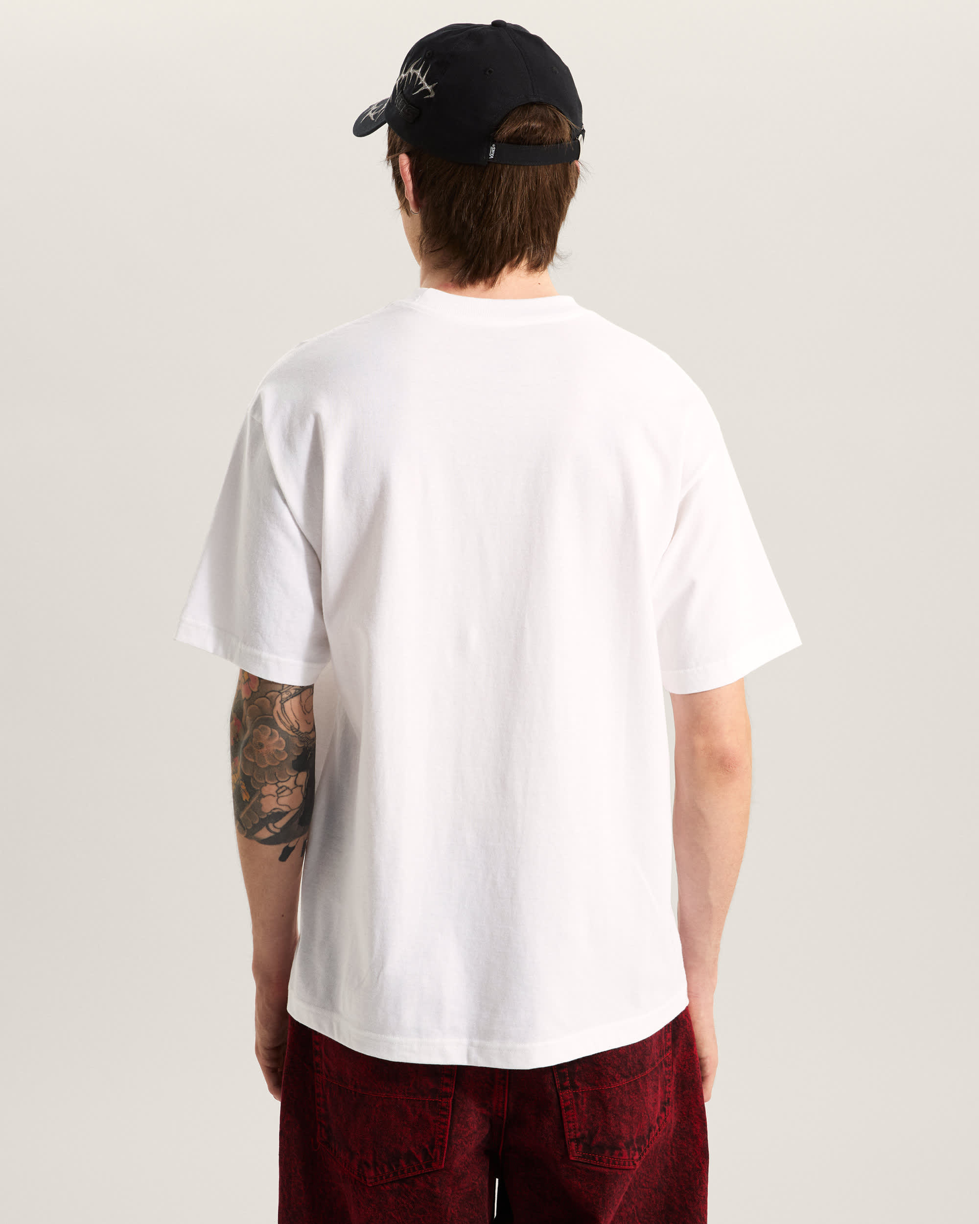 Wavy Script TShirt VANS White ALT3