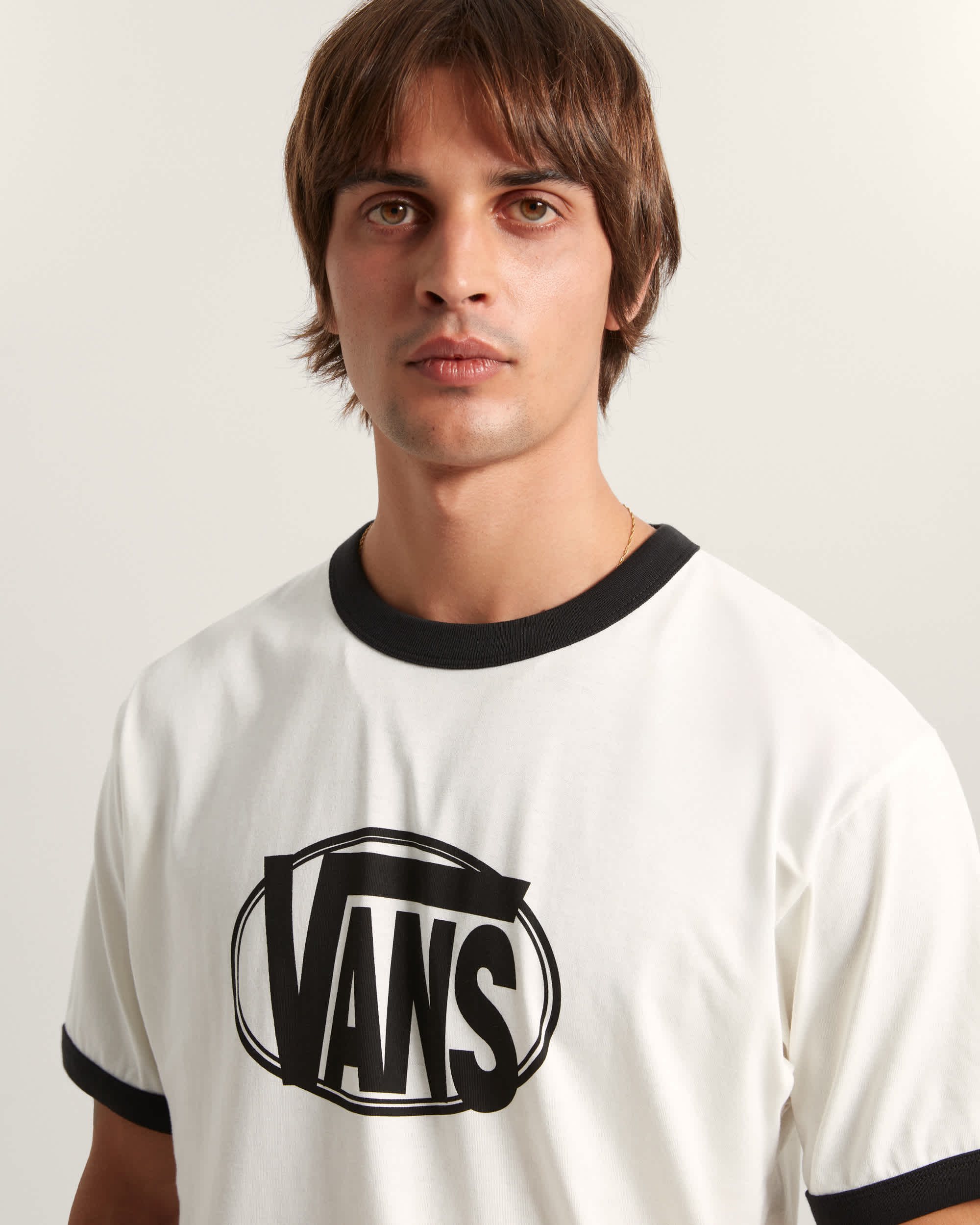 RingerTShirt mit Logo in der Brustmitte VANS Wei ALT5