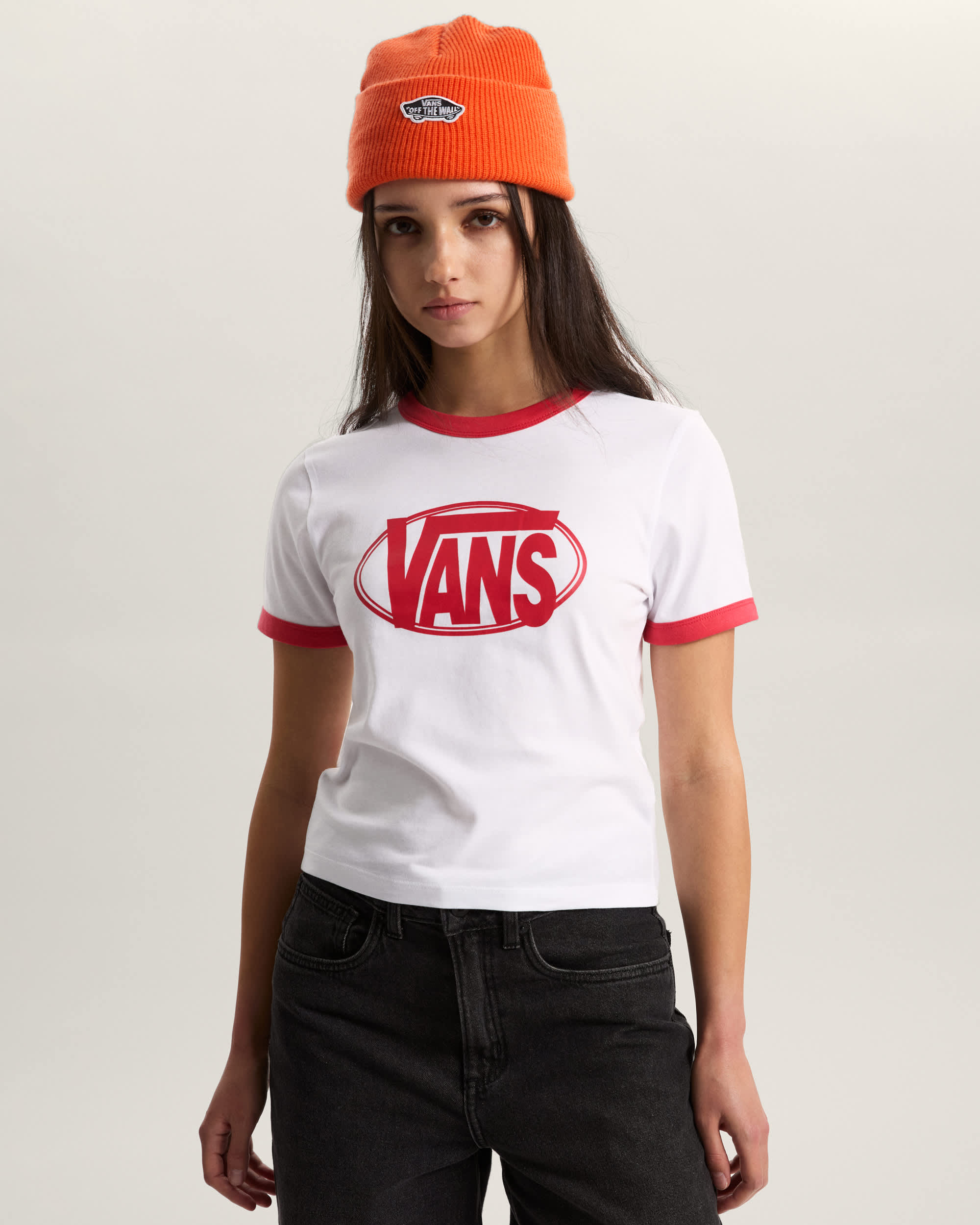 W CENTER CHEST RINGER TEE White VANS Blanco ALT2