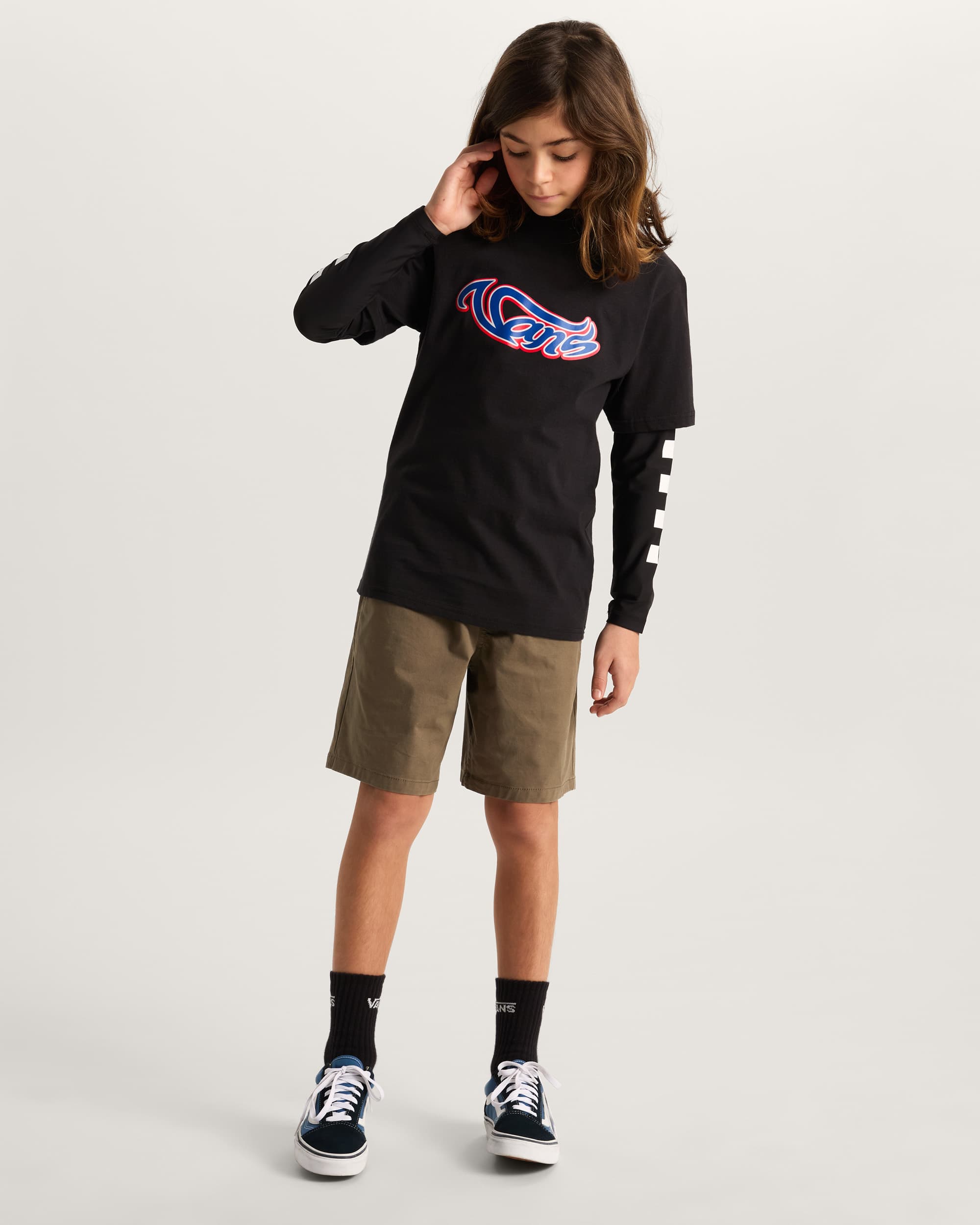 Kinder Wavy Script TShirt 814 Jahre VANS Schwarz ALT4