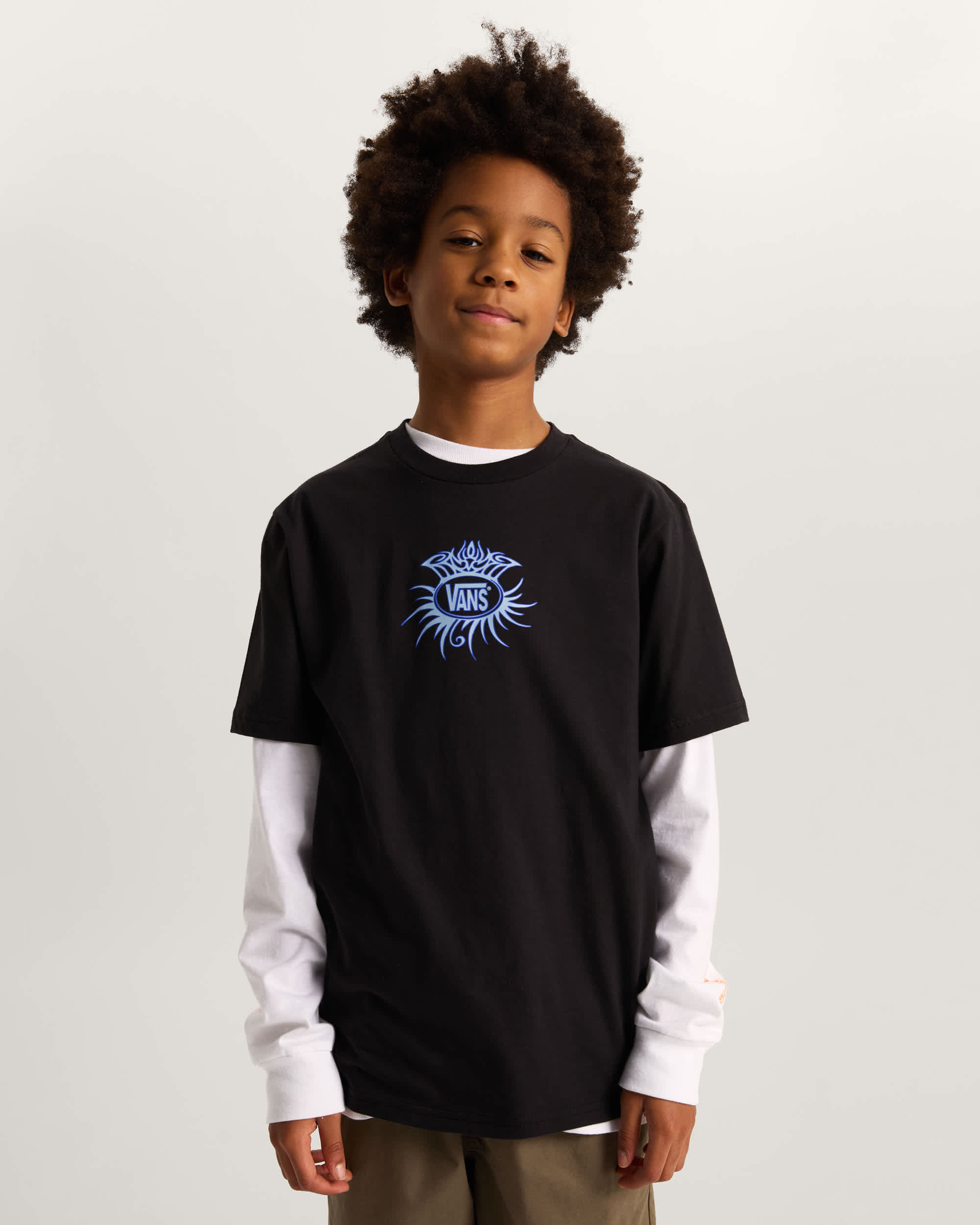 Kinder Torched Logo TShirt 814 Jahre VANS Schwarz ALT2