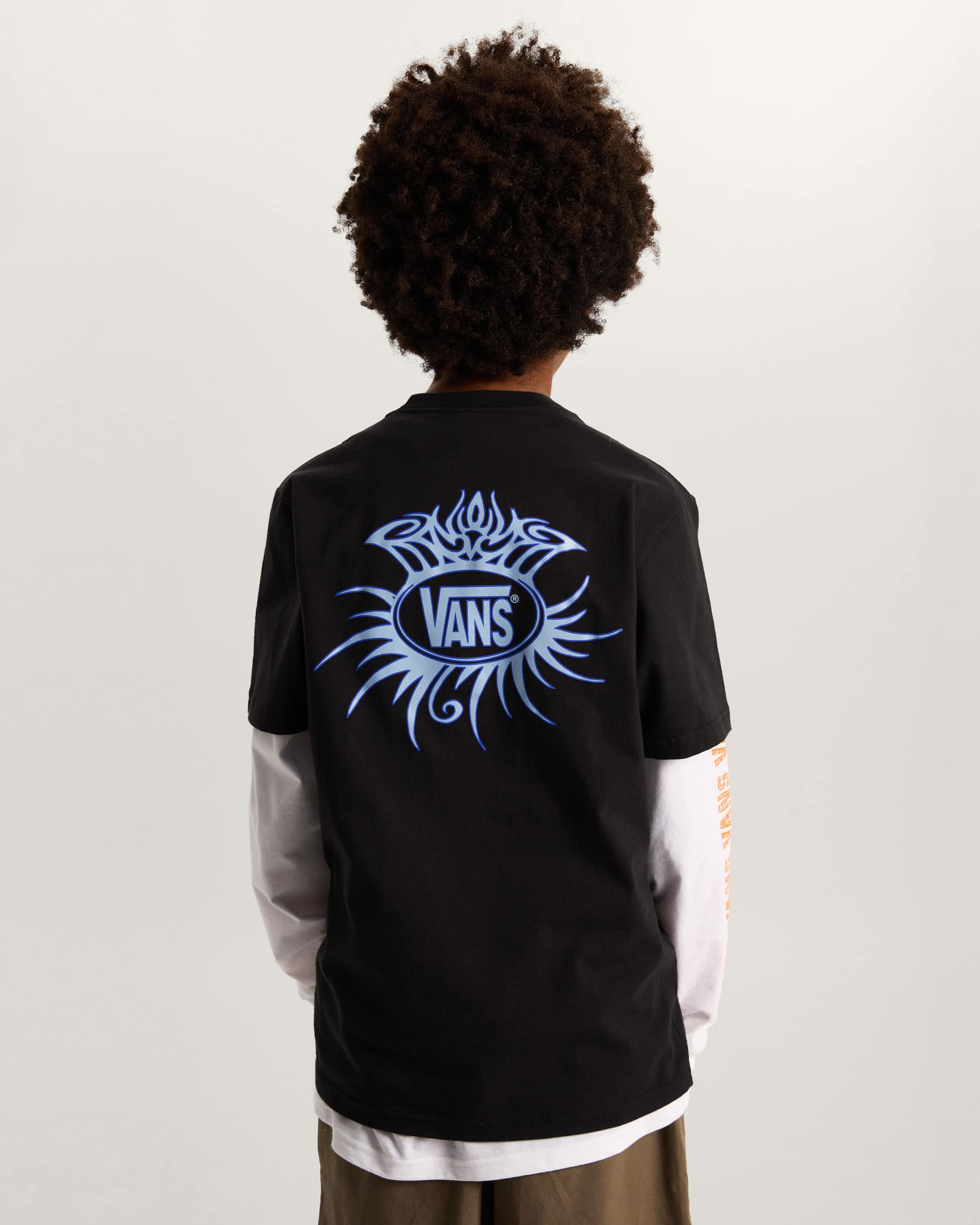 Kinder Torched Logo TShirt 814 Jahre VANS Schwarz ALT3