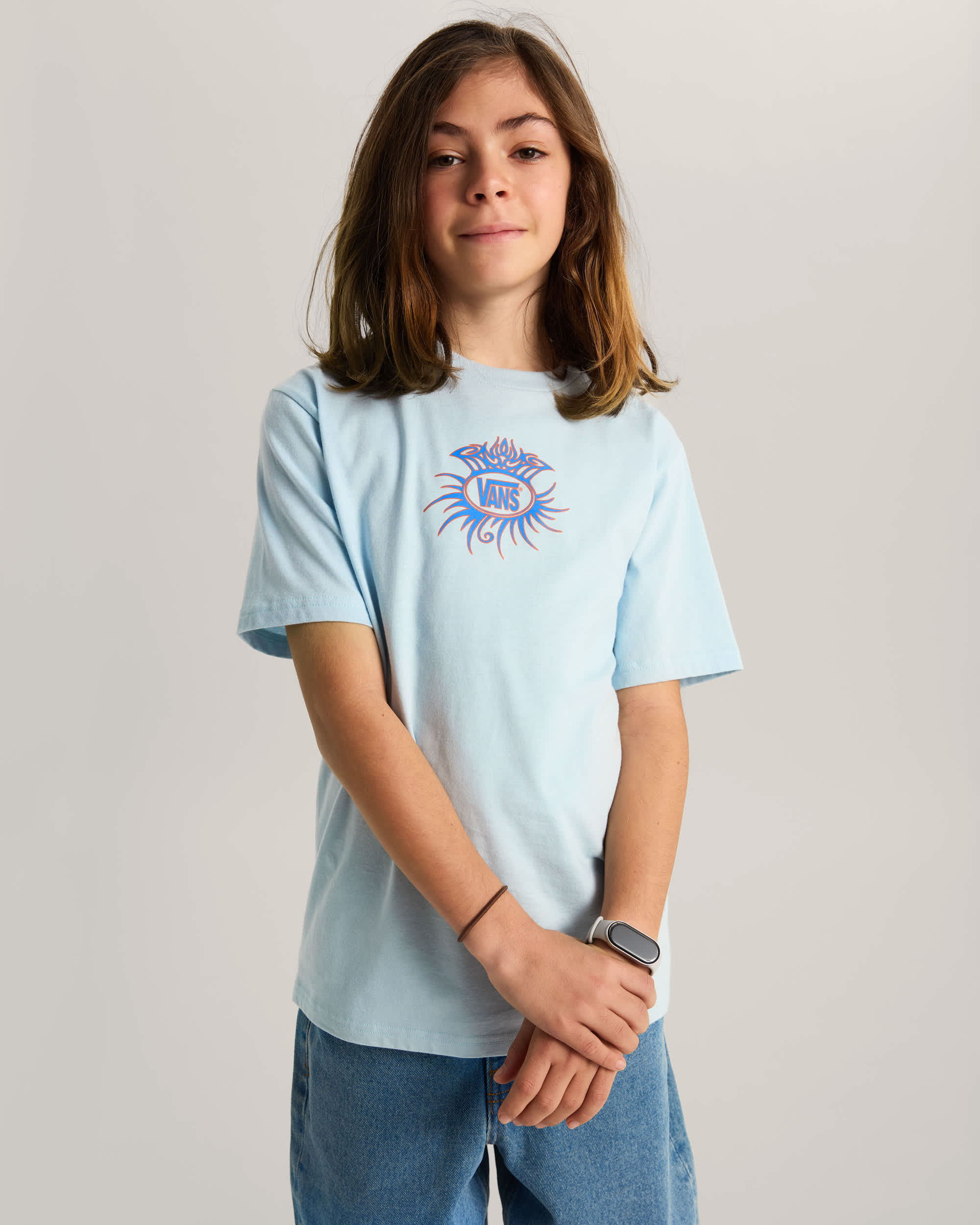 Kinder Torched Logo TShirt 814 Jahre VANS Blau ALT2
