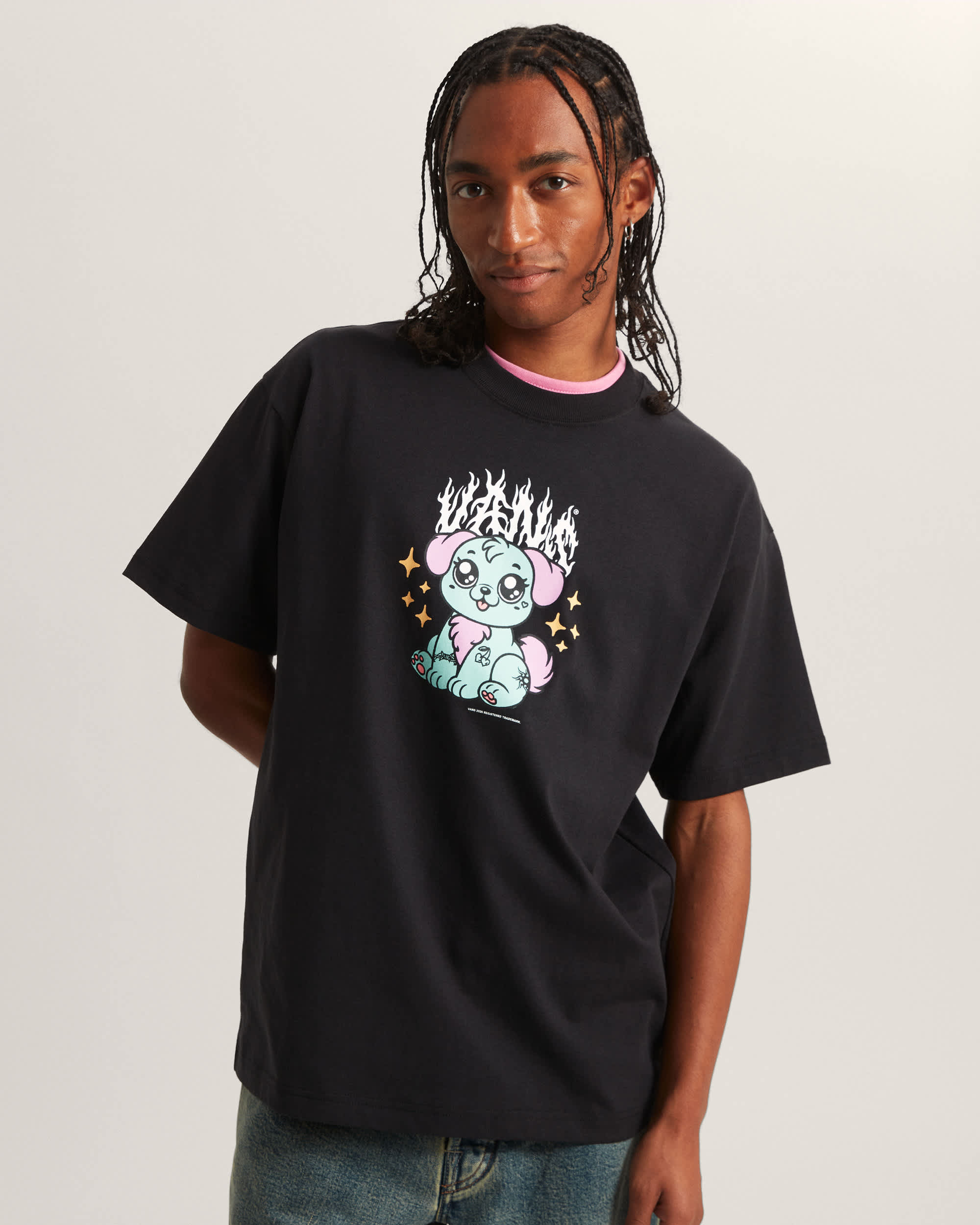Puppy Loose Tee VANS Zwart ALT2